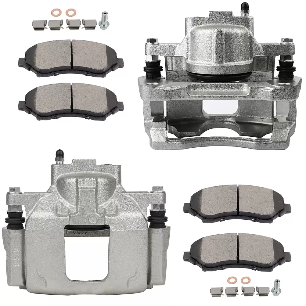 ECCPP Front Brake Caliper Assembly + Ceramic Pad fit for 08-12 for Chrysler Town & Country.for Dodge Grand Caravan Nitro.08-12 for Jeep Liberty.07-12 J-eep Wrangler.12 for Ram C/V.09-12 for VW Routan