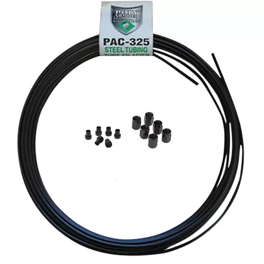 3/16 Inch PVF Coated Steel Brake Line Kit w/Black -3AN Fittings