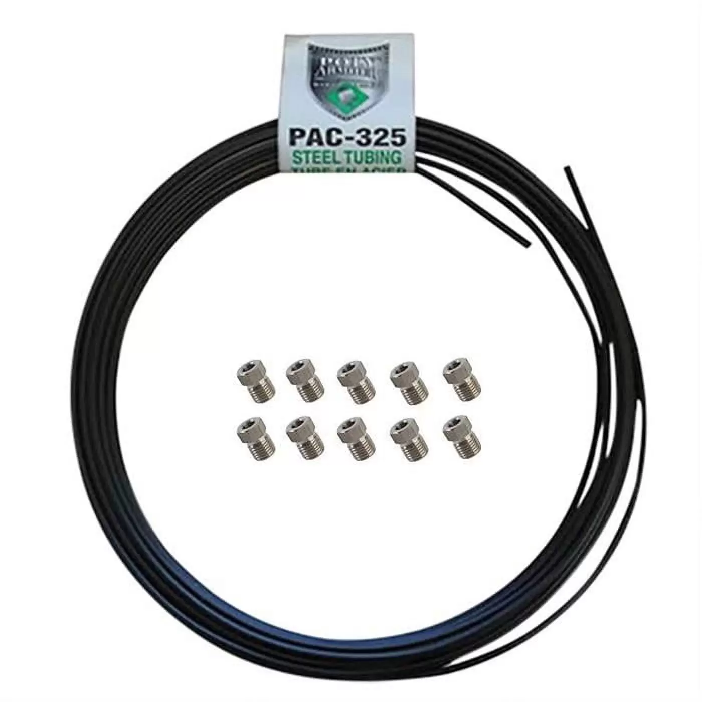 3/16 PVF Coated Steel Brake Line Kit. 3/8-24 Fittings. 25Ft.