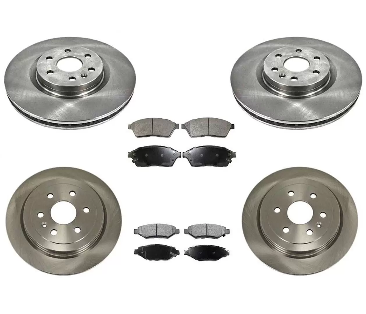 4 set of Front Rear Rotors and Brake Pads for Cadillac SRX 10-16