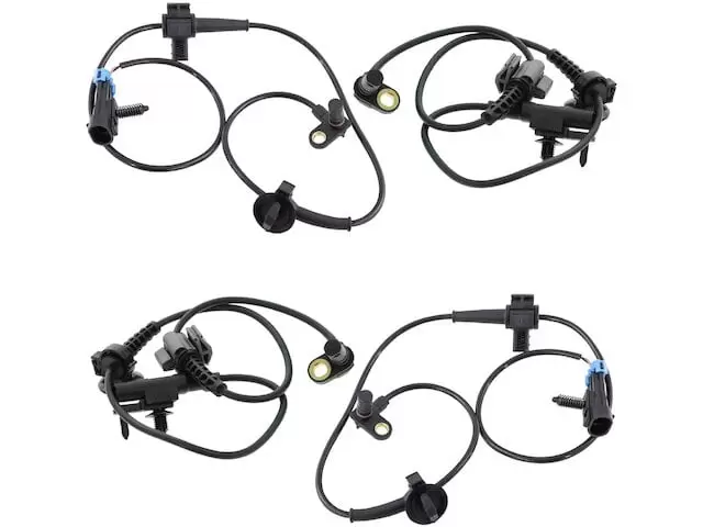 ABS Wheel Speed Sensor Set 4 Piece - Compatible with 2007 - 2014 Cadillac Escalade 2008 2009 2010 2011 2012 2013