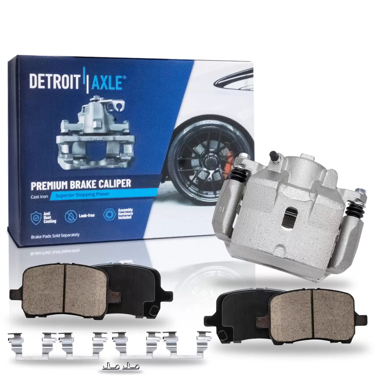 Detroit Axle - Front Brake Pads Right Disc Caliper Replacement for 2006-2012 Chevrolet Malibu Pontiac G6 Saturn Aura