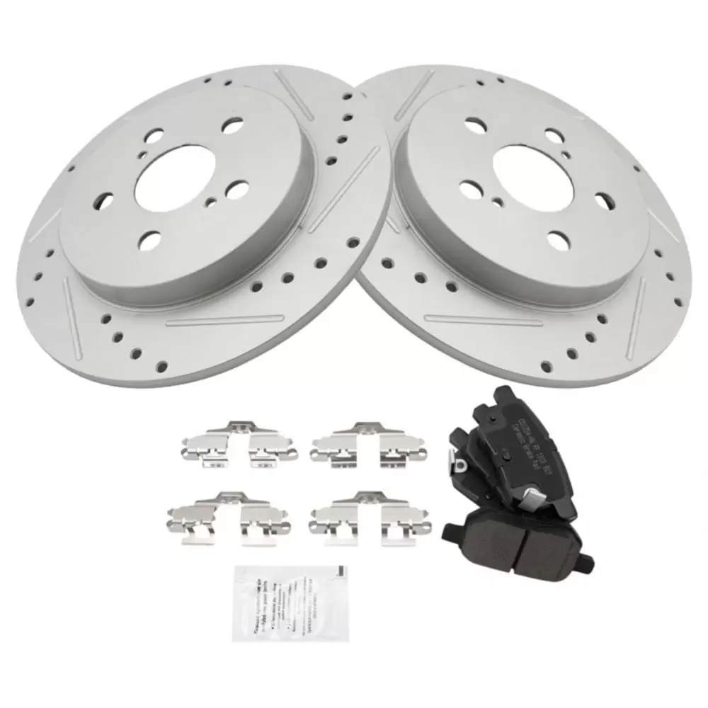 Rear Posi Ceramic Pads & Performance Rotor Kit For Lexus Pontiac Toyota