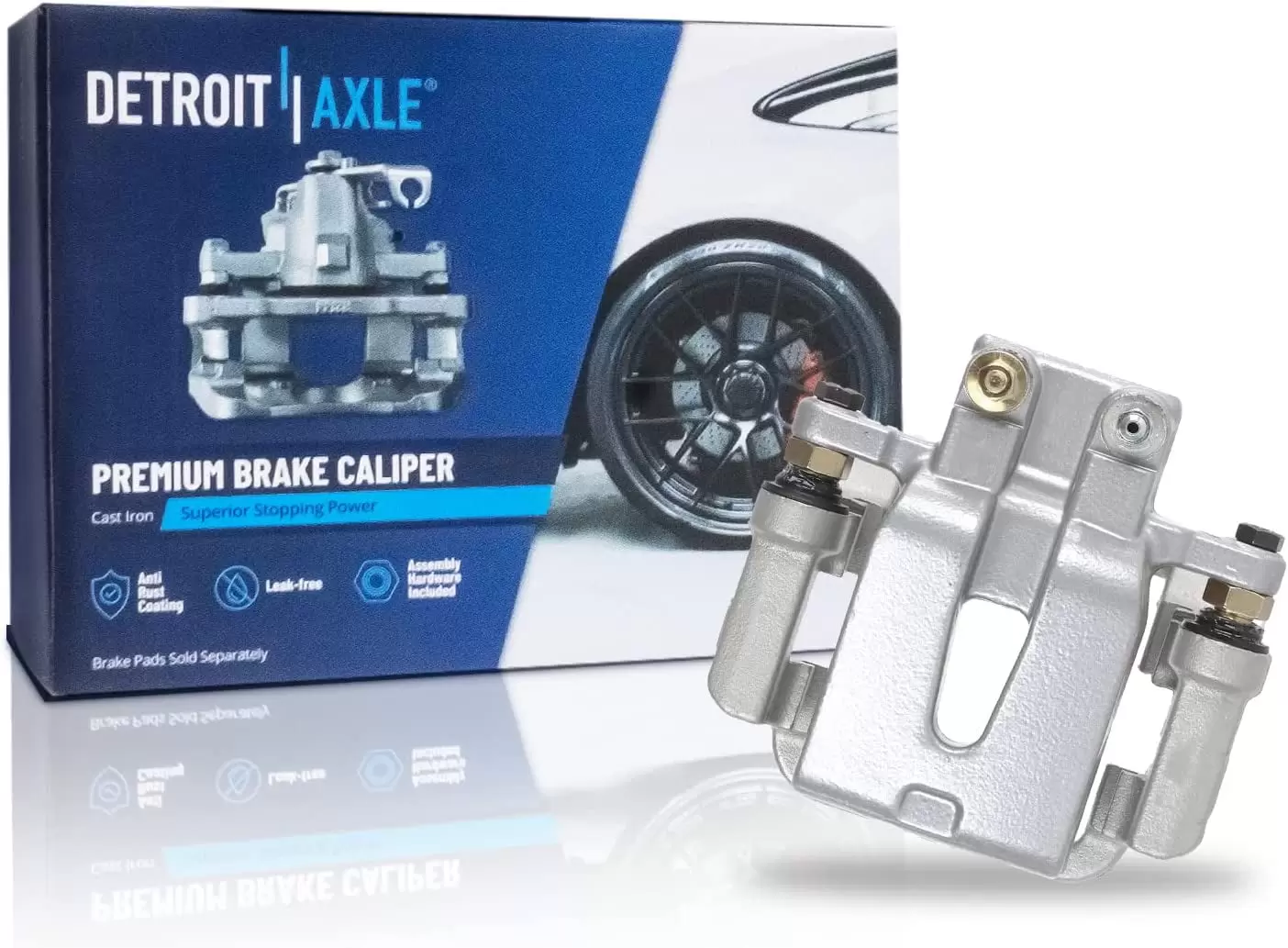 Detroit Axle - Rear Left Driver Side Brake Caliper w/Bracket Replacement for Dodge Charger Challenger Magnum 300