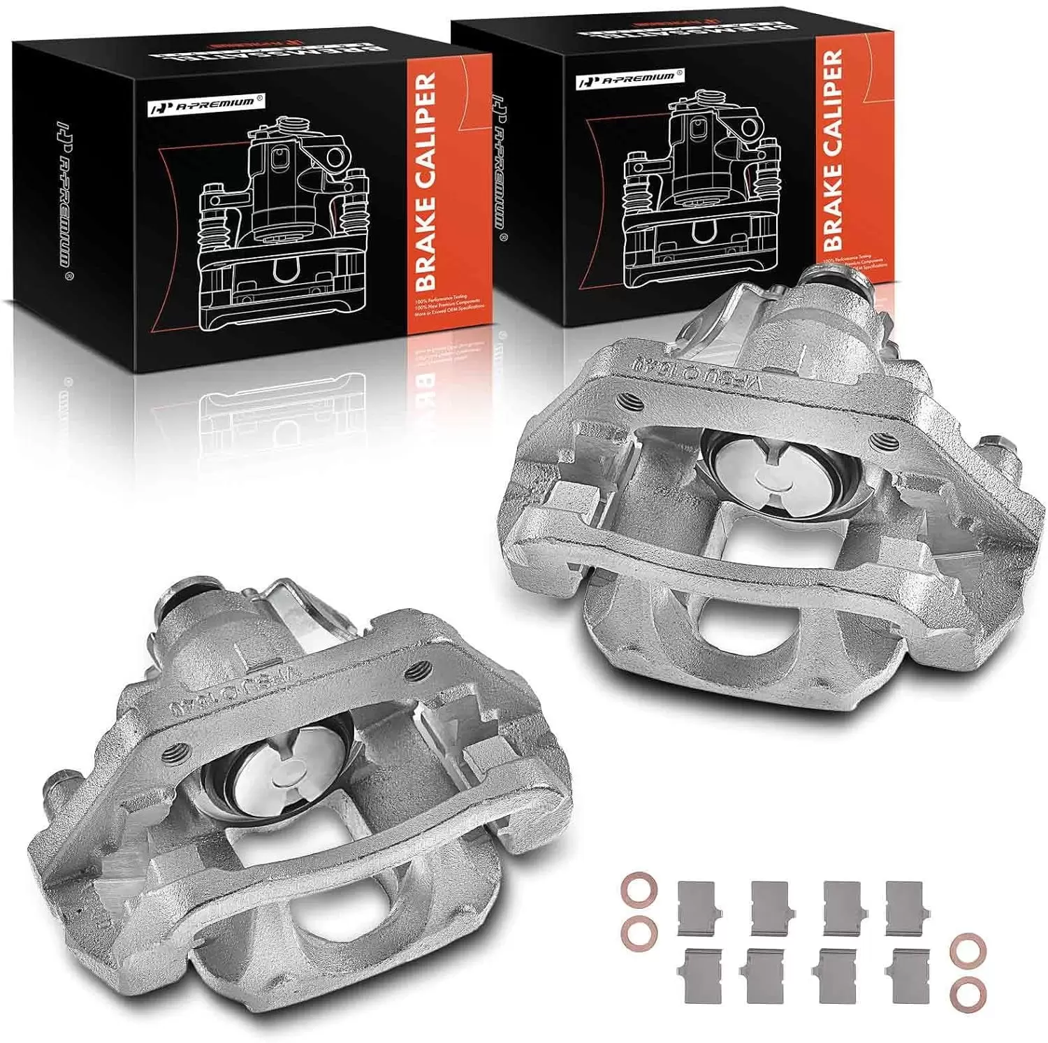 A-Premium Brake Caliper Assembly Compatible with Ford Explorer Taurus Flex Lincoln MKT Rear Driver and Passenger Side 2-PC Set