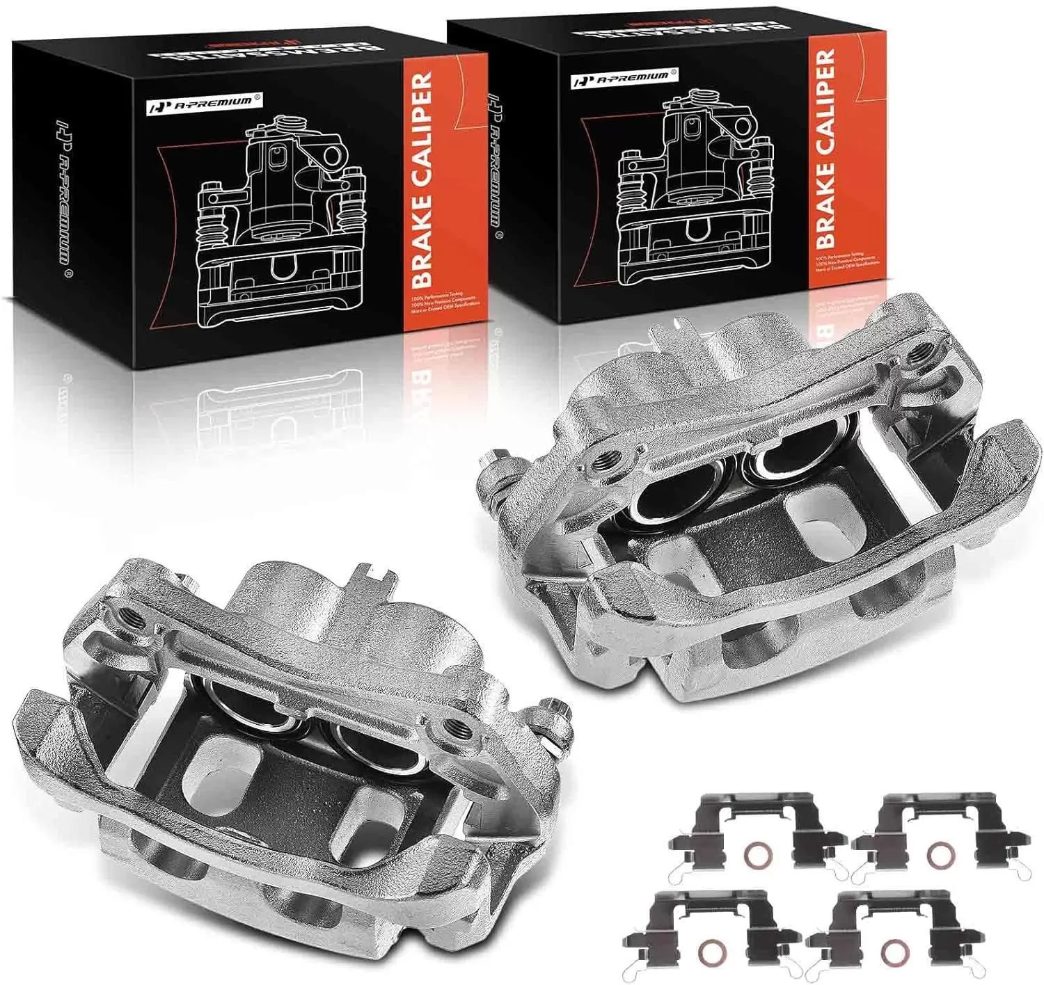 A-Premium Brake Caliper Assembly Compatible with Infiniti JX35 QX60 Nissan Pathfinder 2013-2018 Front Side 2-PC Set