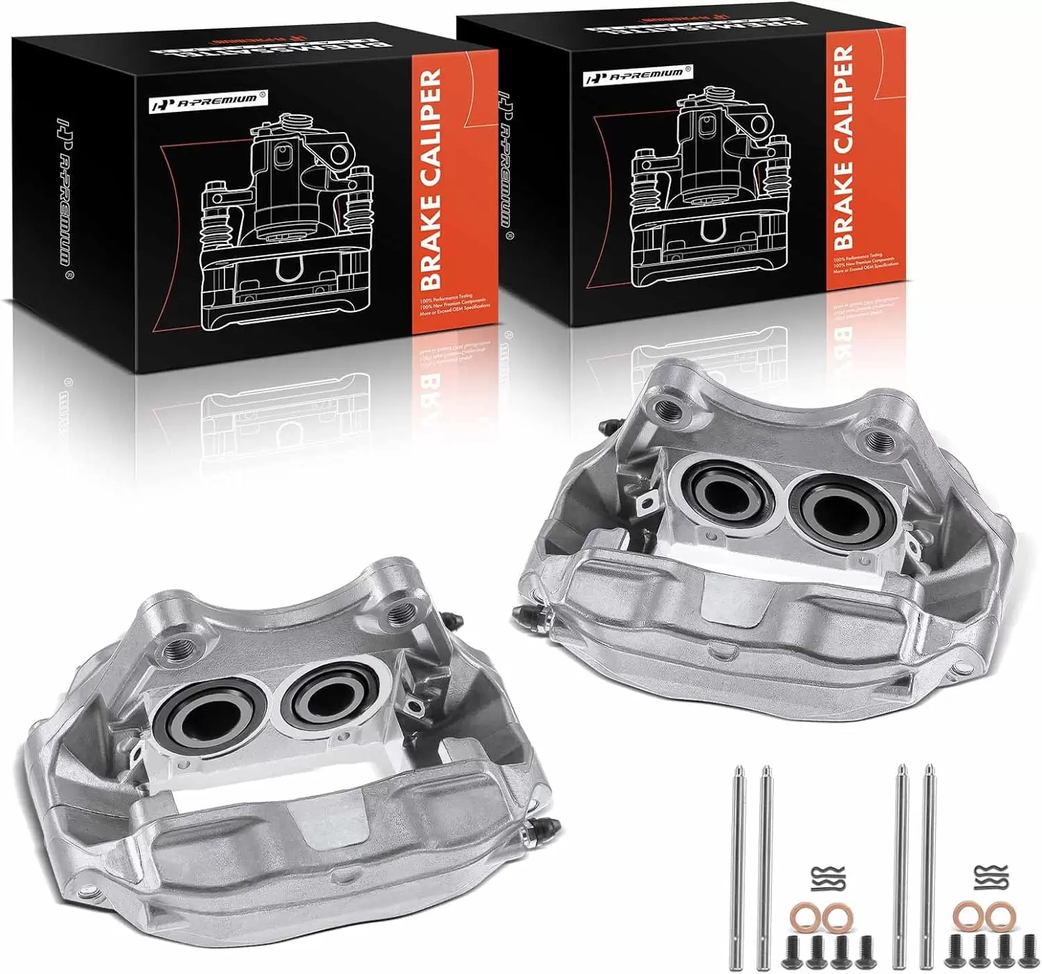 A-Premium Brake Caliper Without Bracket Compatible with Infiniti G35 2004 Nissan 350Z 2003-2009 V6 3.5L Front Side 2-PC Set