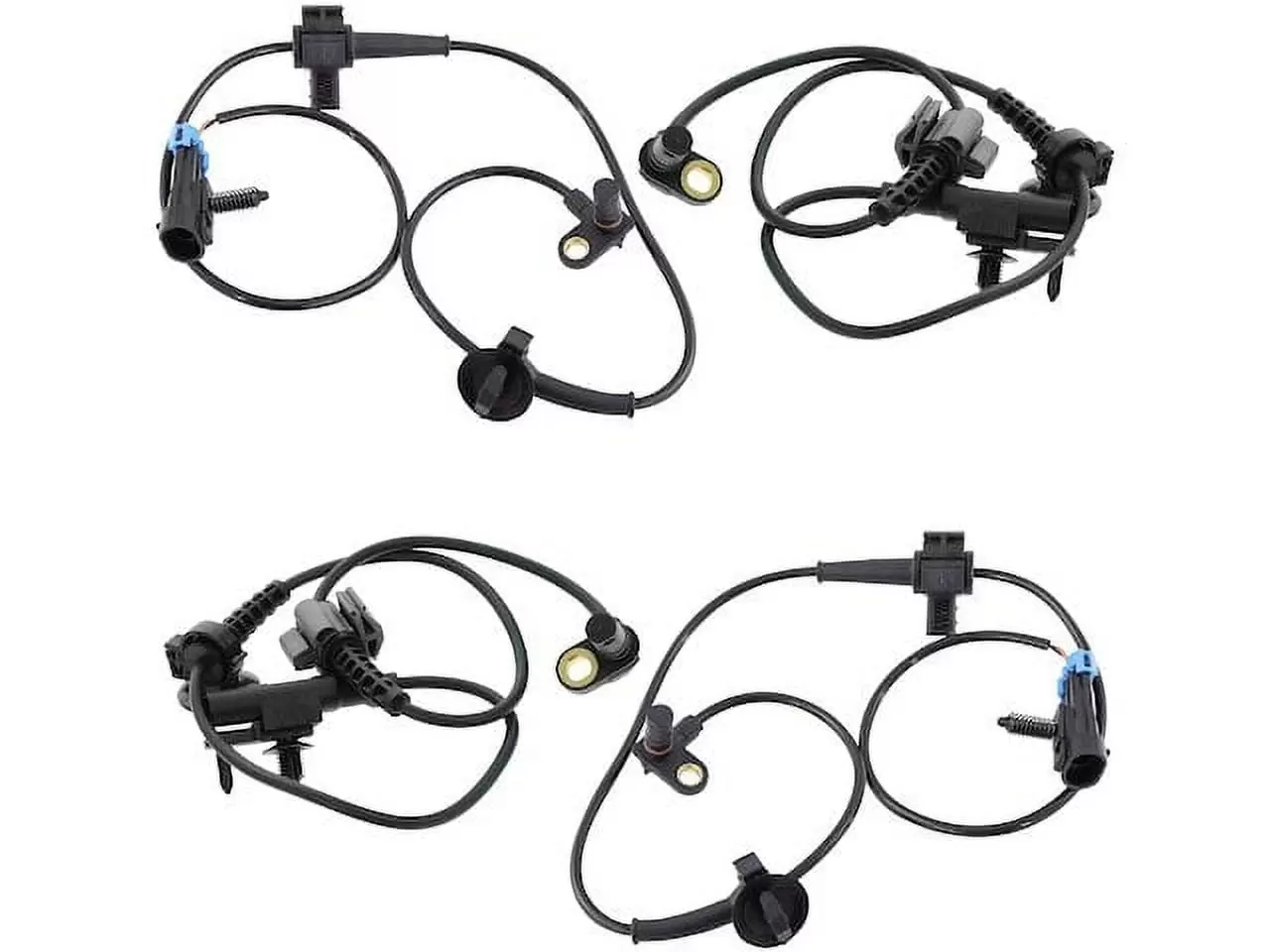 ABS Wheel Speed Sensor Set 4 Piece - Compatible with 2007 - 2013 Cadillac Escalade EXT 2008 2009 2010 2011 2012