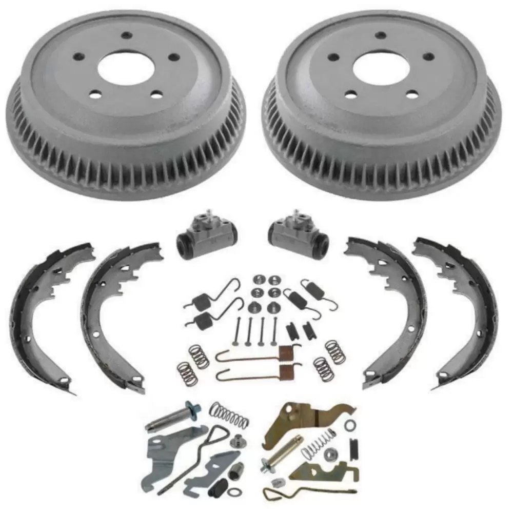 AP Rear Drums Brake Shoes Wheel Cylinders Spring Kit For 1994-1999 Ram 1500