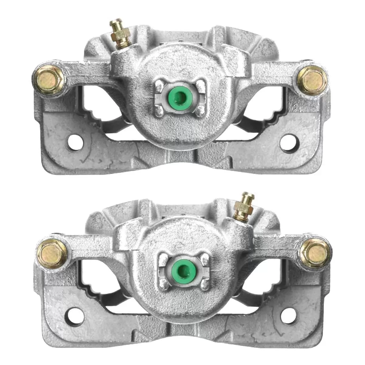 AutoShack Front New Brake Calipers Assembly with Bracket Set of 2 Driver and Passenger Side Replacement for 2003-2011 Honda Civic 2007-2008 Fit 2002 2003 2004 2005 2006 Acura RSX 1.3L 1.5L 2.0L FWD