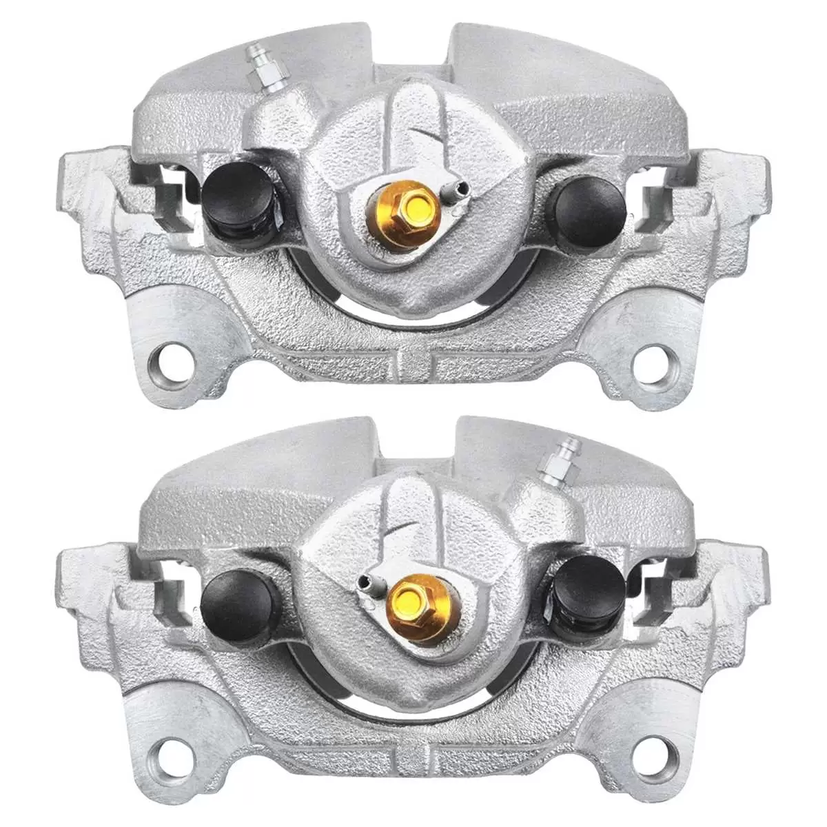 AutoShack Front New Brake Calipers Assembly with Bracket Set of 2 Driver and Passenger Side Replacement for 2005-2018 VW Jetta 2006-2009 Rabbit 2010-2014 Golf 2012-2019 Beetle 2010-2013 Audi A3 FWD