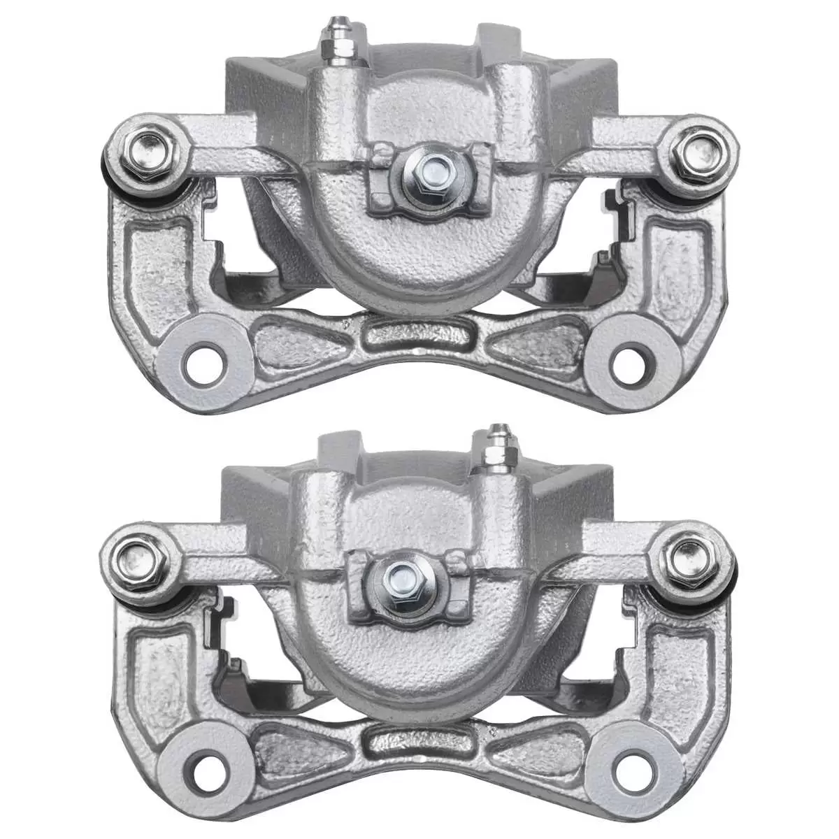 AutoShack Front New Brake Calipers Assembly with Bracket Set of 2 Driver and Passenger Side Replacement for 2006 2007 2008 2009 2010 2011 Hyundai Accent 2006-2011 Kia Rio5 1.6L FWD