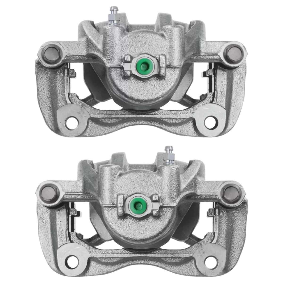 AutoShack Front New Brake Calipers Assembly with Bracket Set of 2 Driver and Passenger Side Replacement for 2012 2013 2014 2015 2016 2017 Hyundai Accent 2012-2017 Kia Rio 1.6L FWD