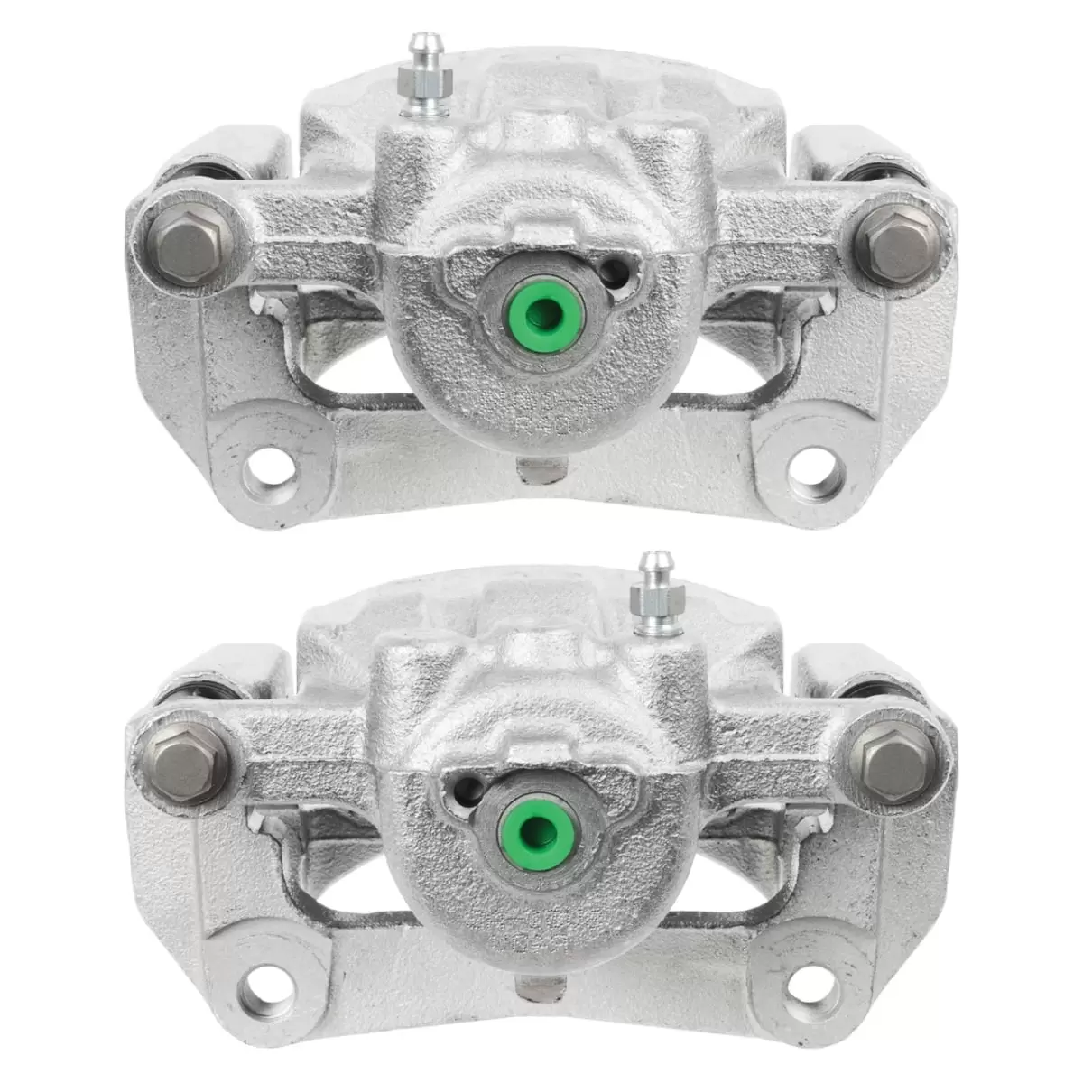 AutoShack Front New Brake Calipers with Bracket Assembly Set of 2 Driver and Passenger Side Replacement for 2011 2012 2013 2014 2015 2016 2017 2018 2019 Ford Fiesta 1.6L FWD