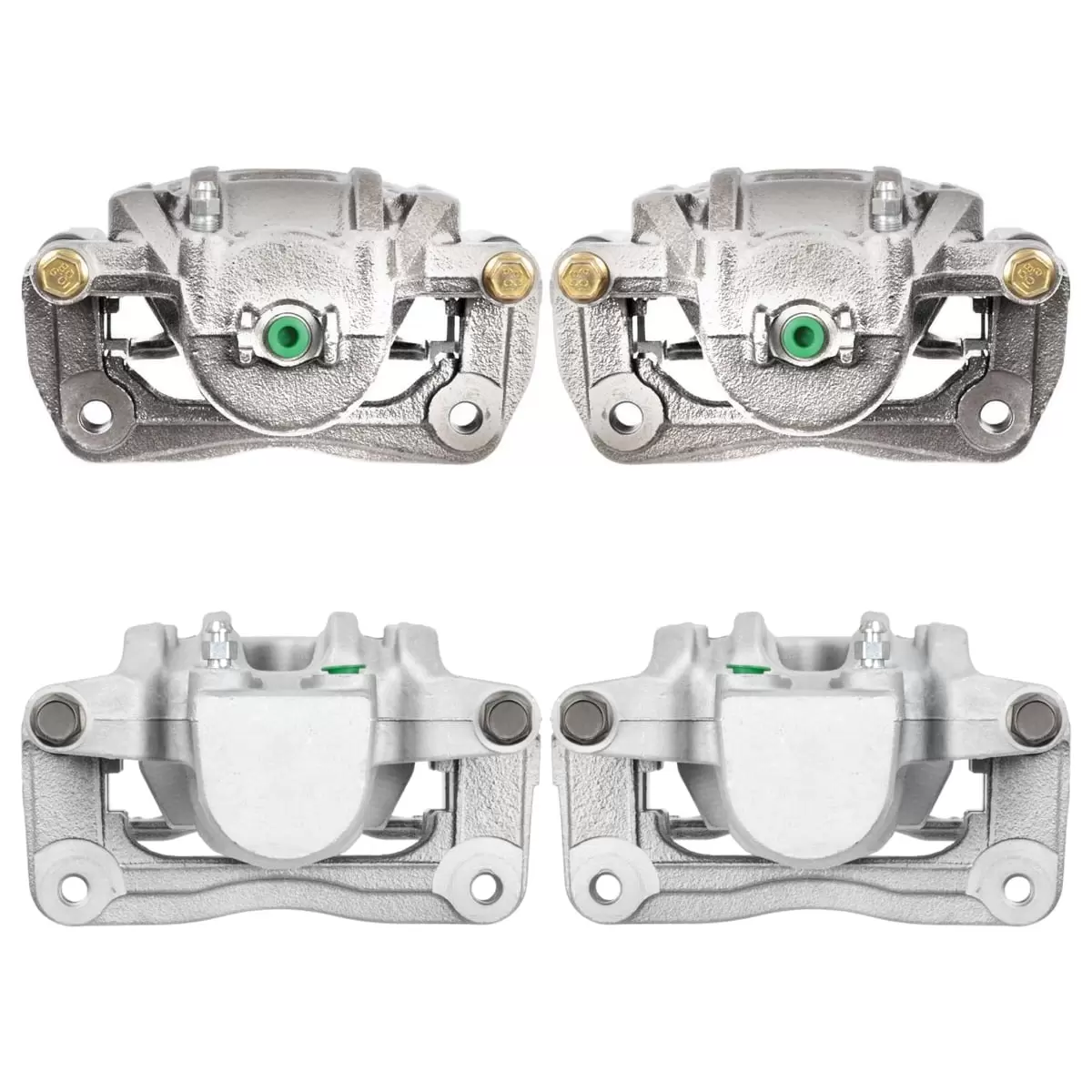 AutoShack Front and Rear New Brake Caliper Assembly with Bracket Set of 4 Replacement for 2011-2013 Kia Sorento 2010-2012 Hyundai Santa Fe 2.4L 3.5L V6 AWD FWD BC40070