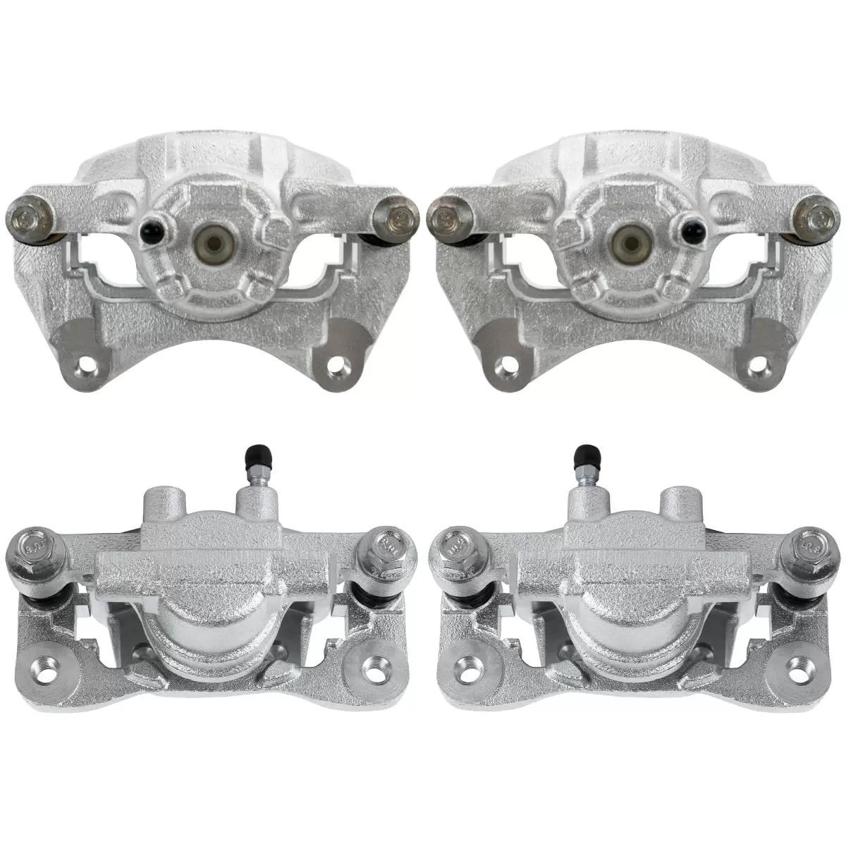 AutoShack Front and Rear New Brake Calipers Assembly with Bracket Set of 4 Replacement for Chrysler Sebring 2011-2014 200 2007-2017 Jeep Patriot Compass 2007-2012 Dodge Caliber 2008-2014 Avenger FWD