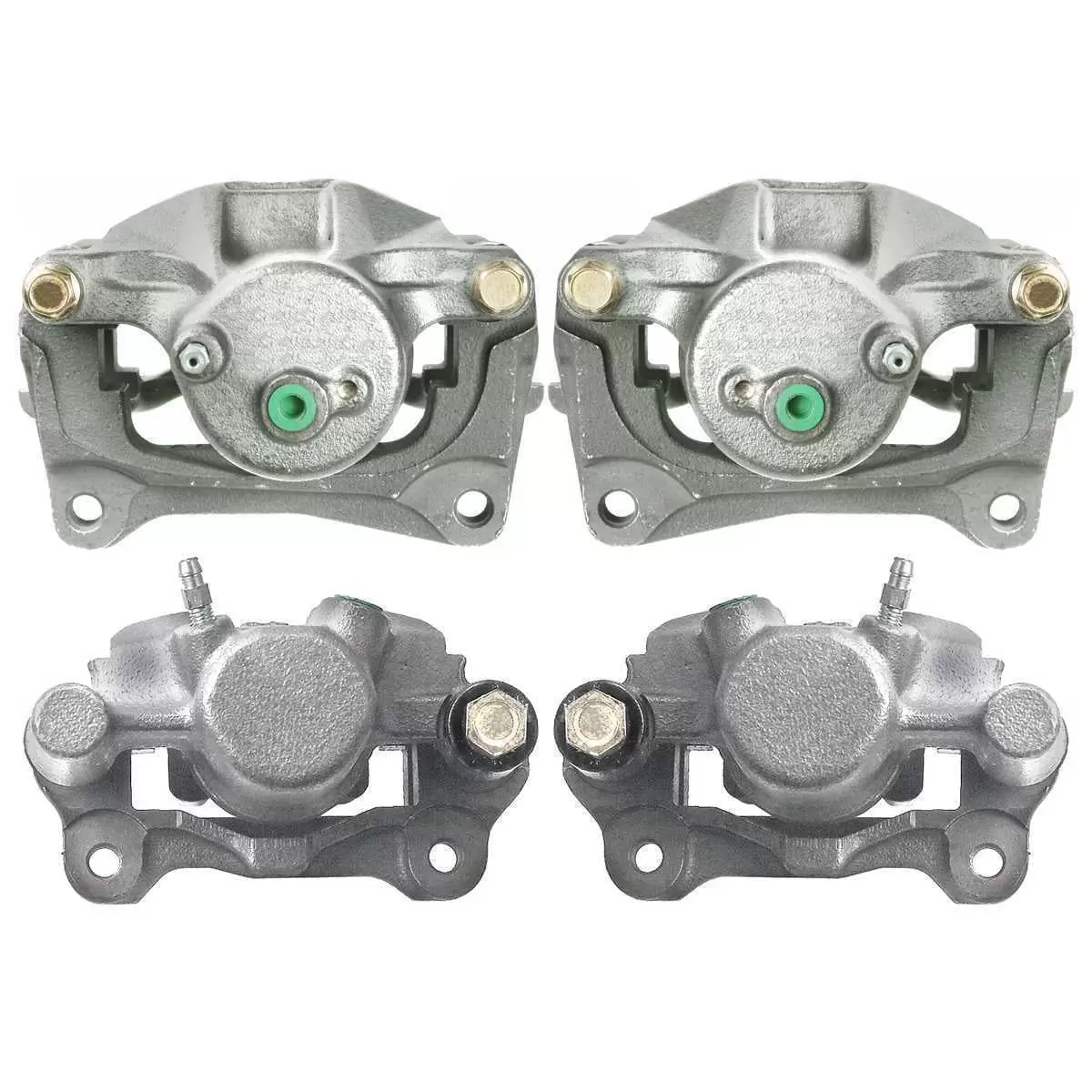 AutoShack Front and Rear New Brake Calipers Assembly with Bracket Set of 4 Replacement for 2005 2006 2007 2008 2009 2010 Scion tC 2.4L FWD