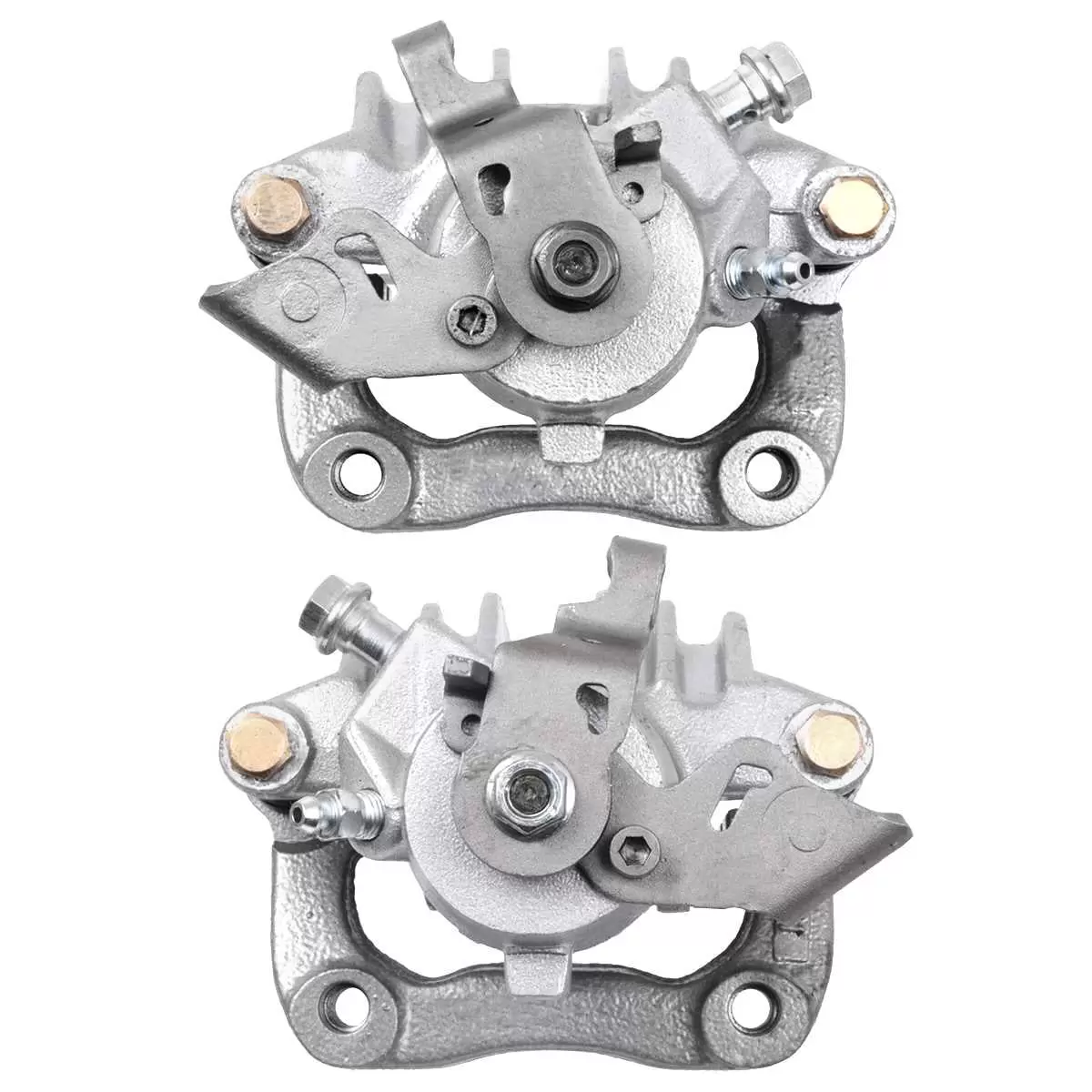 AutoShack Rear New Brake Calipers Assembly with Bracket Set of 2 Driver and Passenger Side Replacement for 2000-2005 VW Jetta 2007-2009 Jetta City 2000-2006 Audi TT Quattro 1.8L 1.9L 2.0L 2.8L AWD FWD