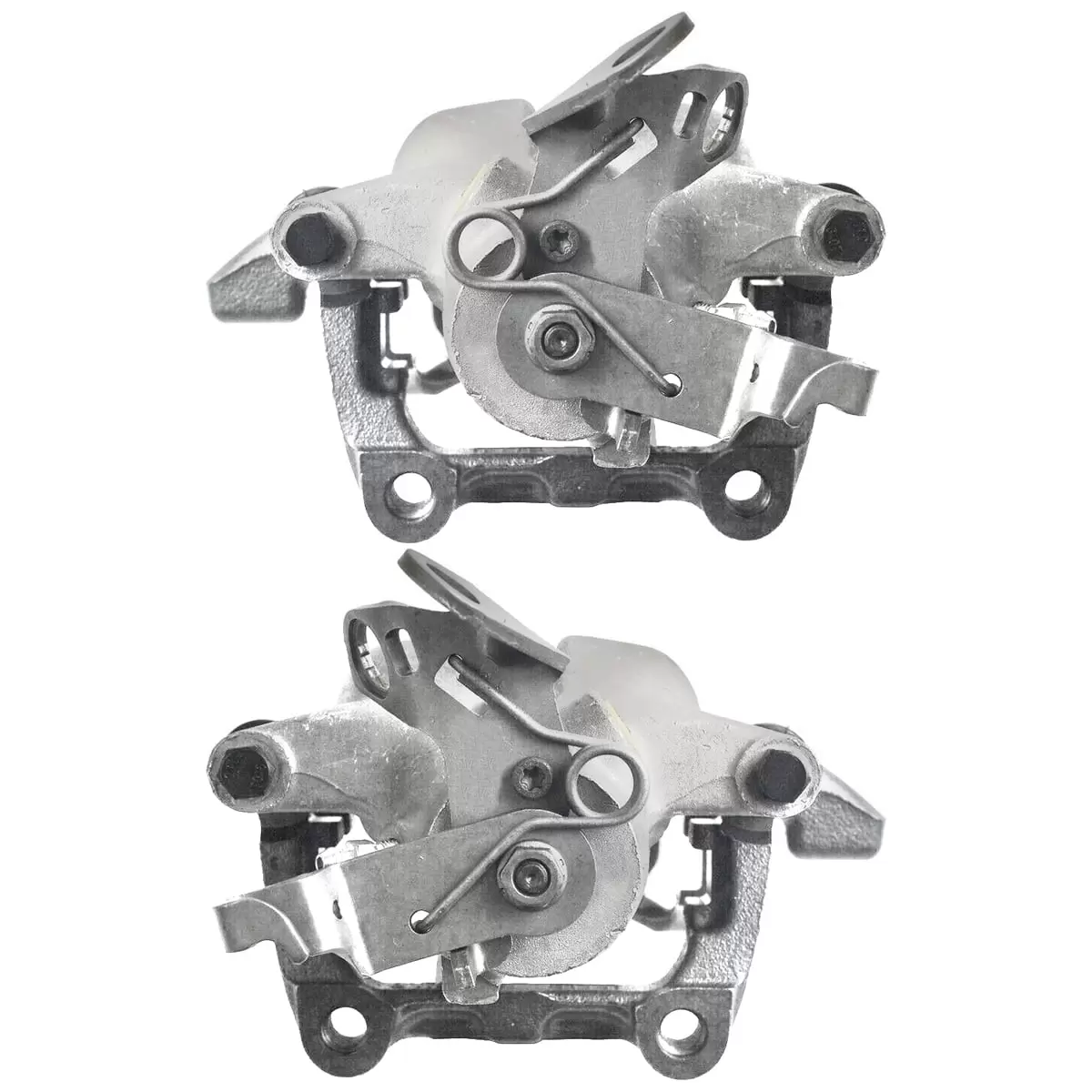 AutoShack Rear New Brake Calipers Assembly with Bracket Set of 2 Driver and Passenger Side Replacement for 2005-2010 VW Jetta 2006 2007 2008 2009 Rabbit 2010 Golf 2009 Audi A3 1.8L 1.9L 2.0L 2.5L FWD