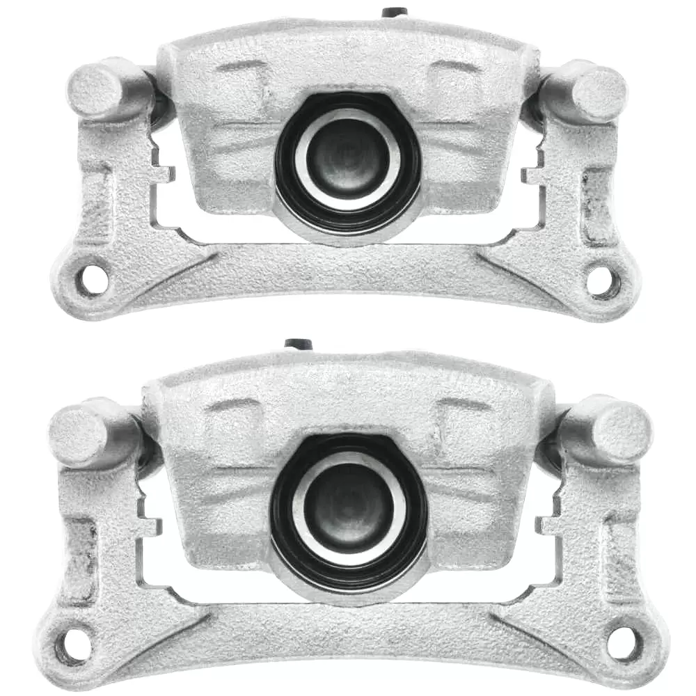 AutoShack Rear New Brake Calipers Assembly with Bracket Set of 2 Driver and Passenger Side Replacement for 2007-2010 2011 2012 2013 Mitsubishi Outlander 2009-2015 Lancer 2.0L 2.4L 3.0L V6 AWD FWD