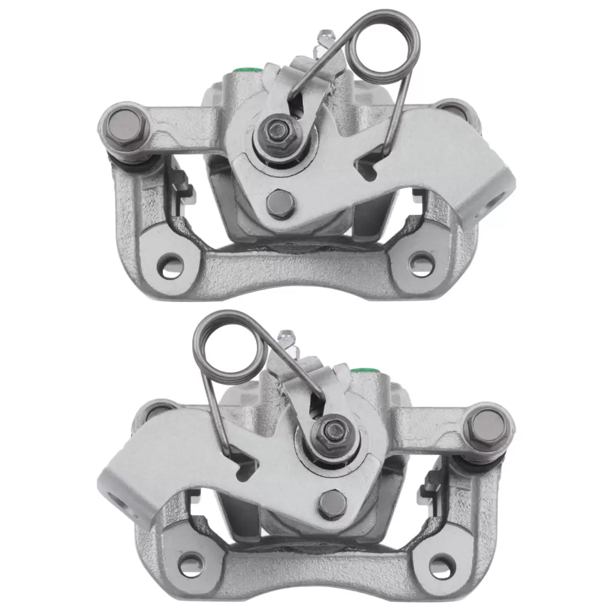 AutoShack Rear New Brake Calipers with Bracket Assembly Set of 2 Driver and Passenger Side Replacement for 2012 2013 2014 2015 2016 2017 Kia Rio 1.6L FWD