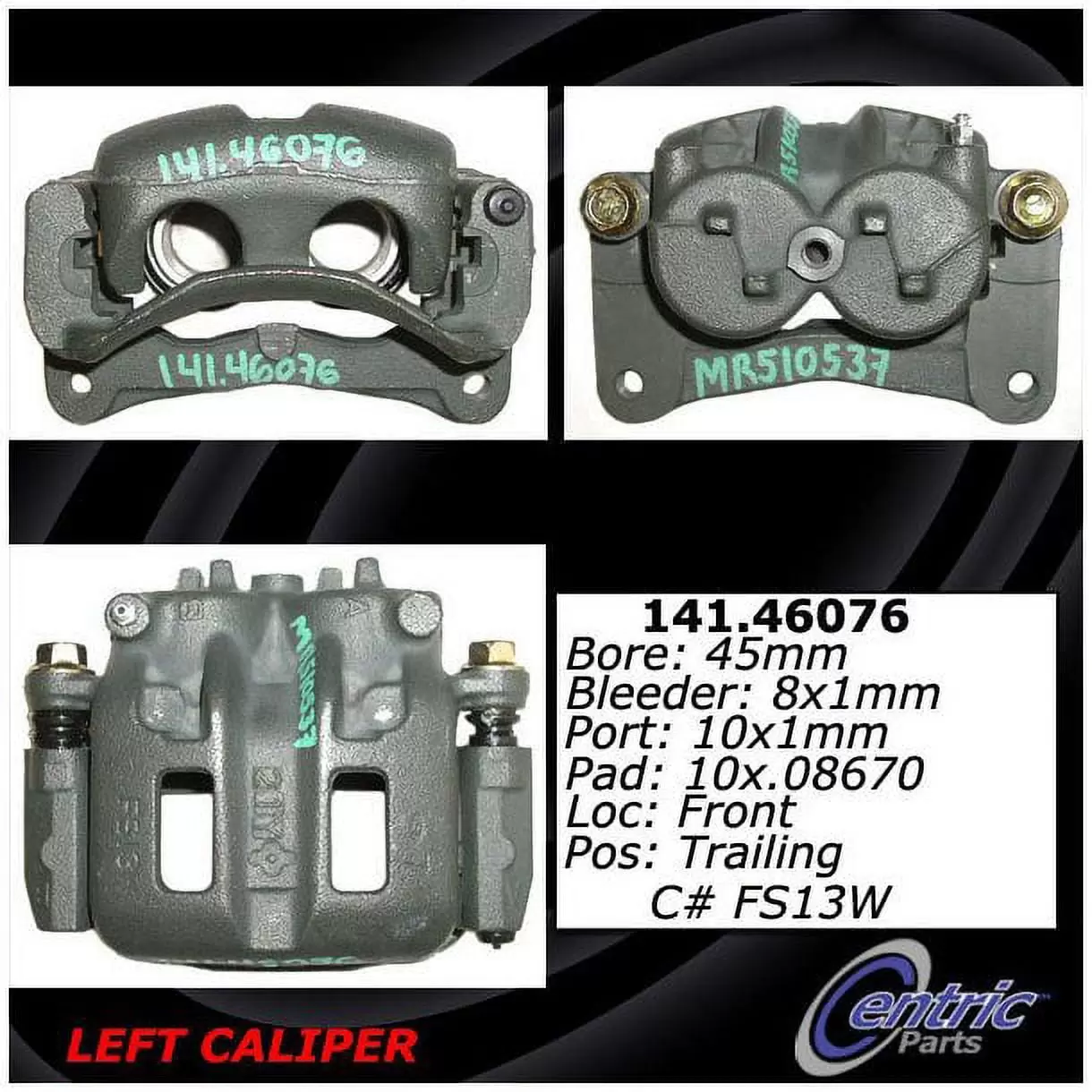 Centric 141.46076 Semi Loaded Caliper Fits select: 2000-2006 MITSUBISHI MONTERO