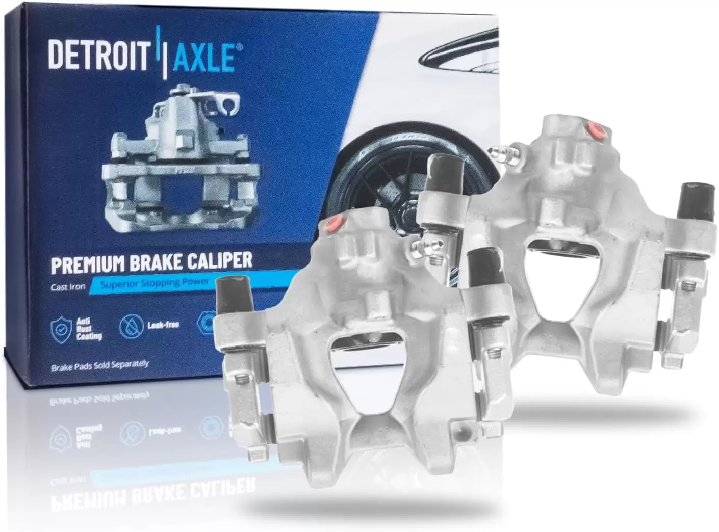 Detroit Axle - 2pc Rear Brake Calipers for 2012-2015 Mercedes-Benz C250. 2011-2012 C300 Disc Brake Calipers w/Brackets 2013 2014 Replacement Assembly