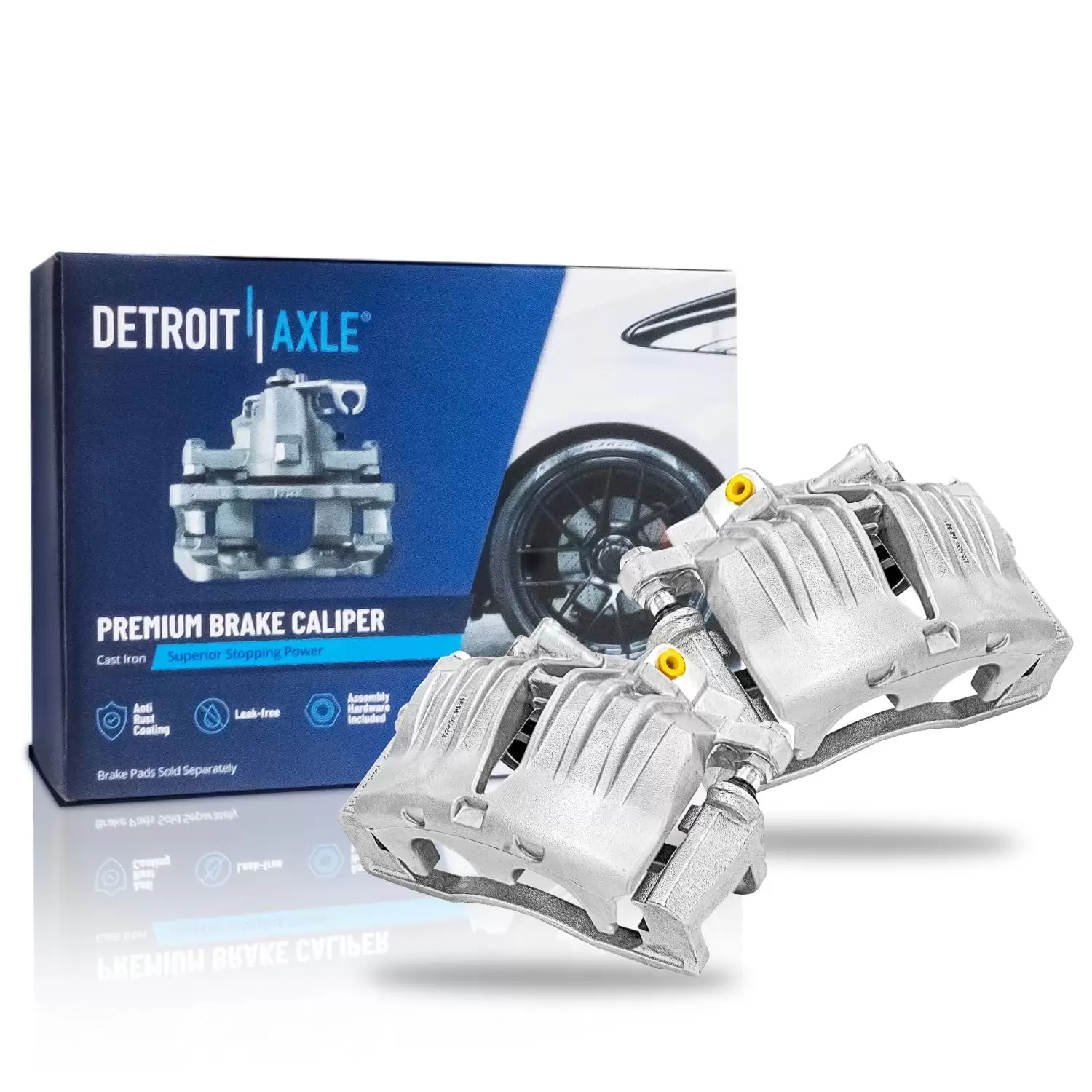 Detroit Axle - Front Brake Calipers w/Bracket Replacement for Chevy Trailblazer GMC Envoy Fits select: 2004-2005 CHEVROLET TRAILBLAZER LS/LT. 2002-2003 CHEVROLET TRAILBLAZER