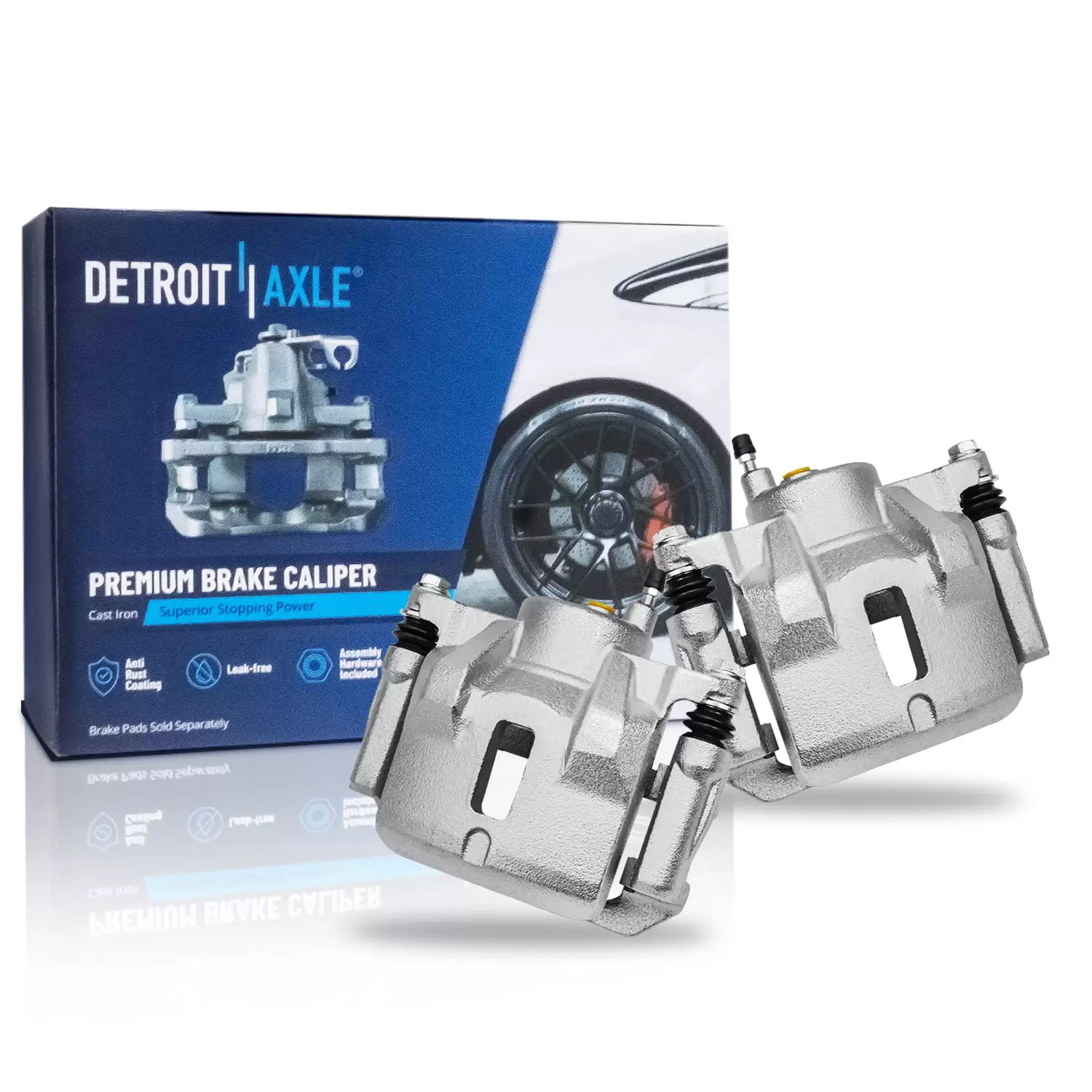 Detroit Axle - Front Brake Calipers w/Bracket Replacement for 2003-2008 Toyota Corolla Matrix Pontiac Vibe