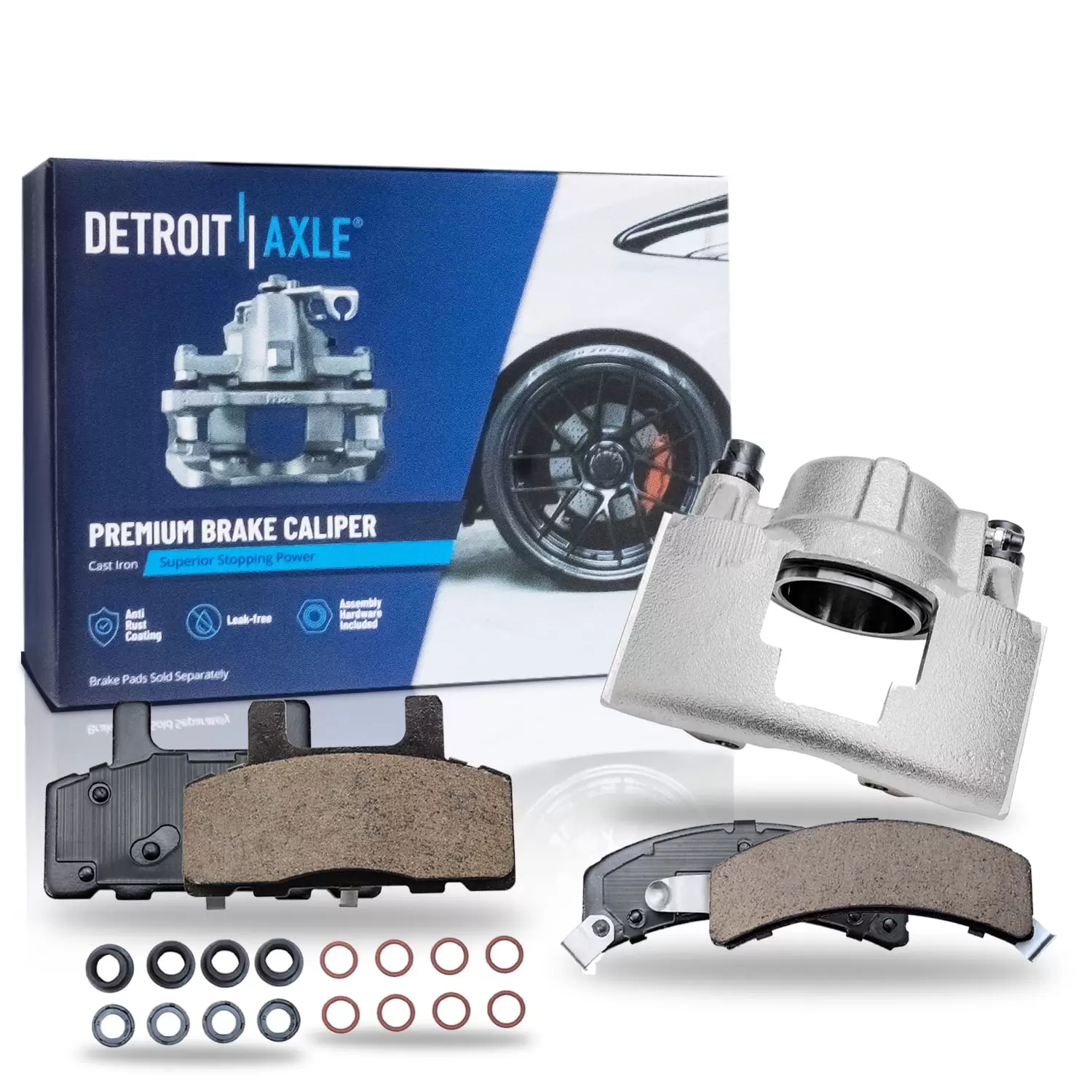 Detroit Axle - Front Brake Pads Right Disc Caliper Replacement for Chevrolet Tahoe Express GMC Safari Savana 1500 2500 Tahoe Yukon Fits select: 1997-1999 CHEVROLET TAHOE K1500