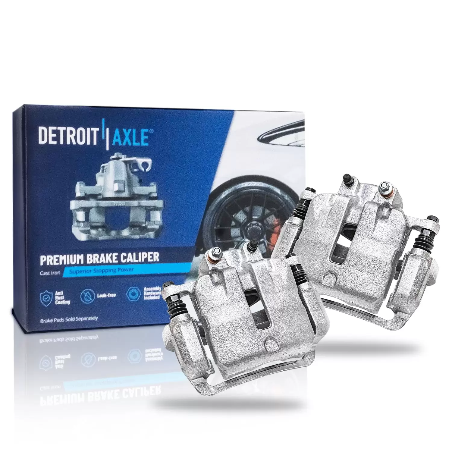 Detroit Axle - Pair Front Brake Calipers for 2013-2015 Chevrolet Malibu 2012-2016 Buick LaCrosse 2011-2017 Regal Brake Calipers w/Brackets Replacement