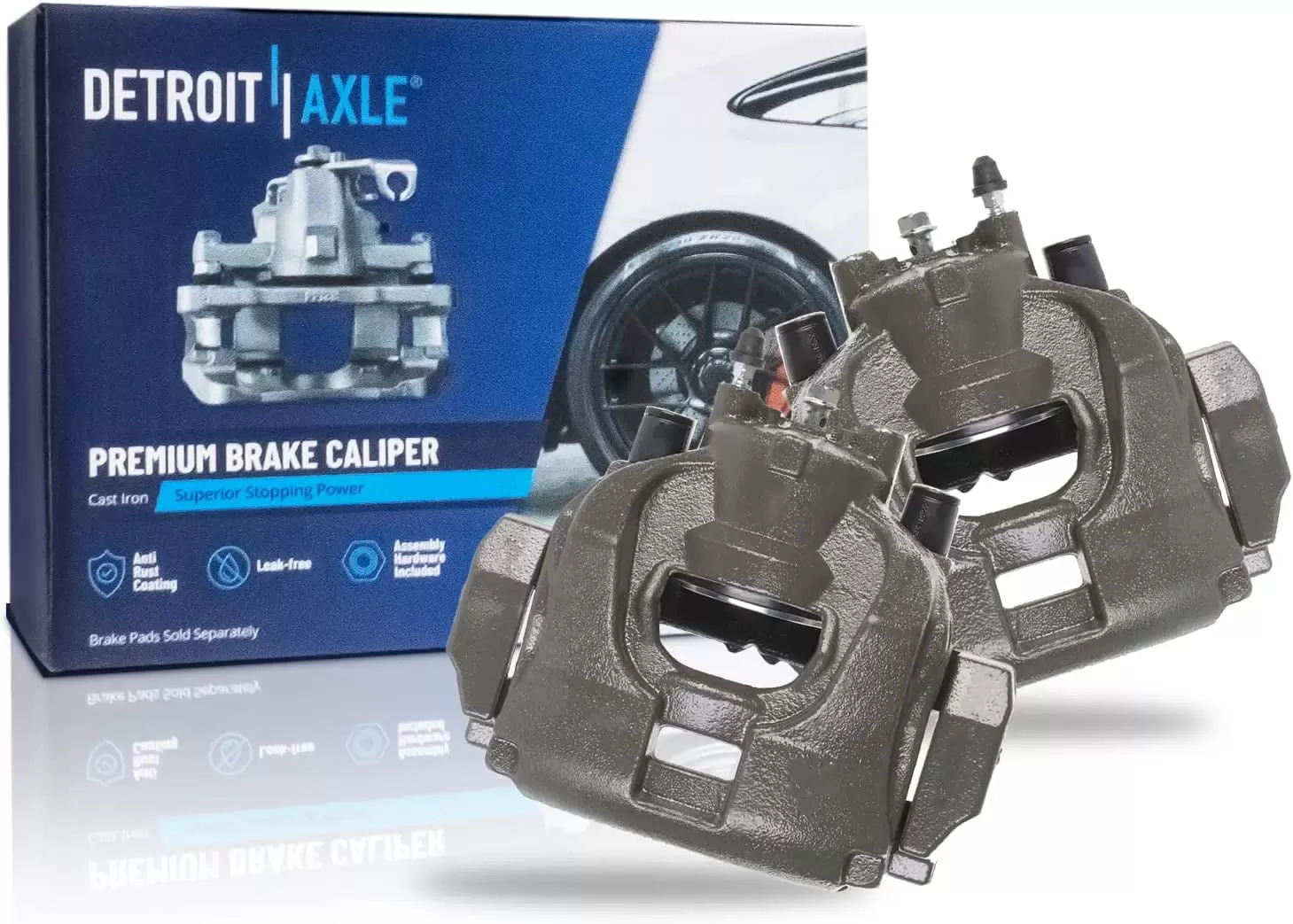 Detroit Axle - Pair Front Brake Calipers for 2013-2020 Ford Fusion Lincoln MKZ 2014 2015 2016 2017 2018 2019 Brake Calipers Driver & Passenger Side Replacement