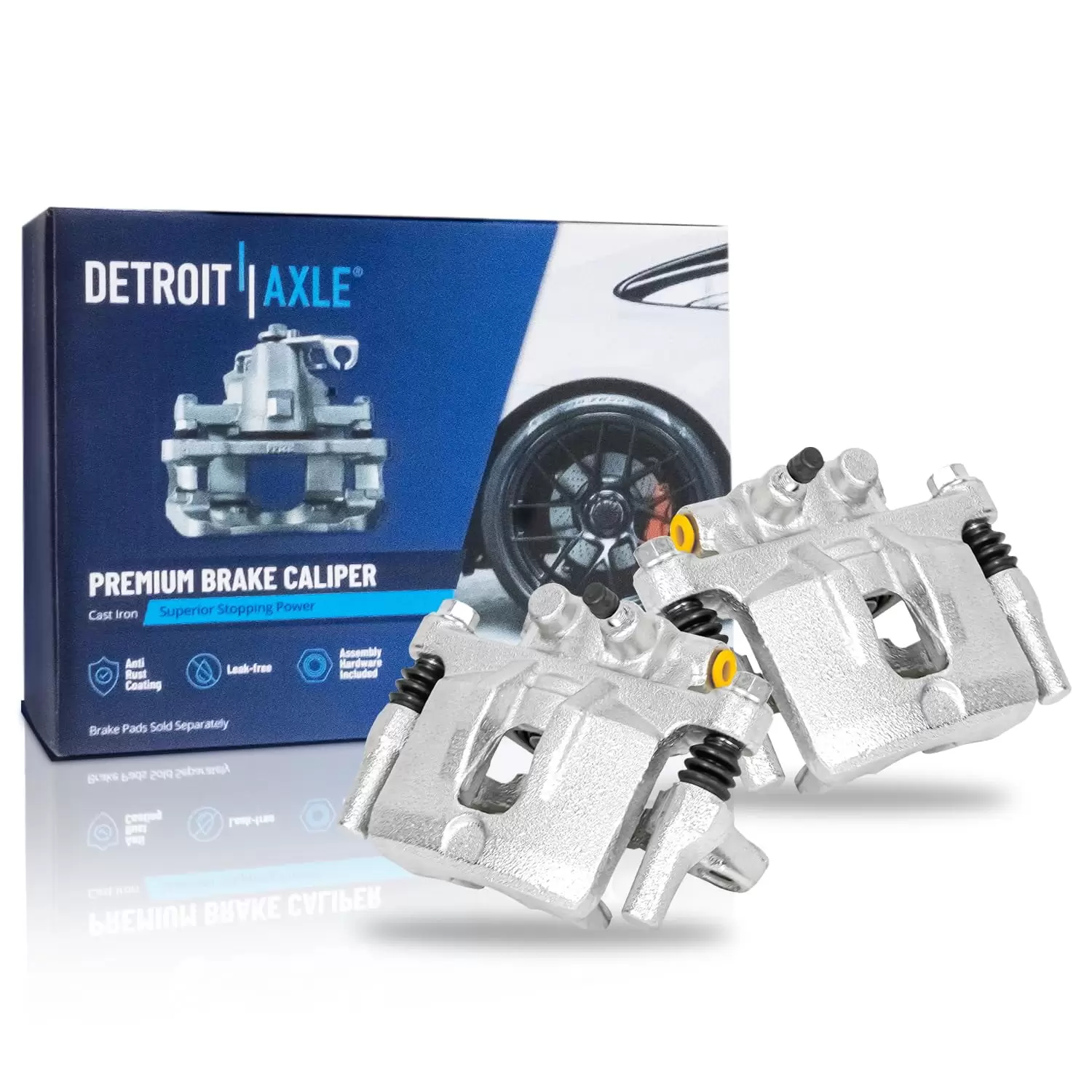 Detroit Axle - Rear Brake Calipers w/Bracket Replacement for Jeep Compass Patriot Dodge Avenger Caliber ancer Chrysler Cirrus 200 Sebring Lancer