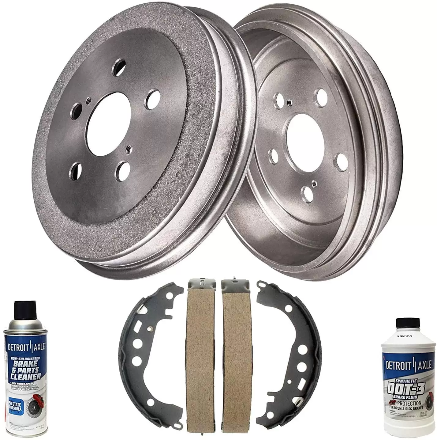 Detroit Axle - Rear Brake Kit for Toyota Corolla 2003-2007 2008 - [Prius 2004-2008] - Celica 2000-2005 Brakes Drums Brake Shoes Replacement