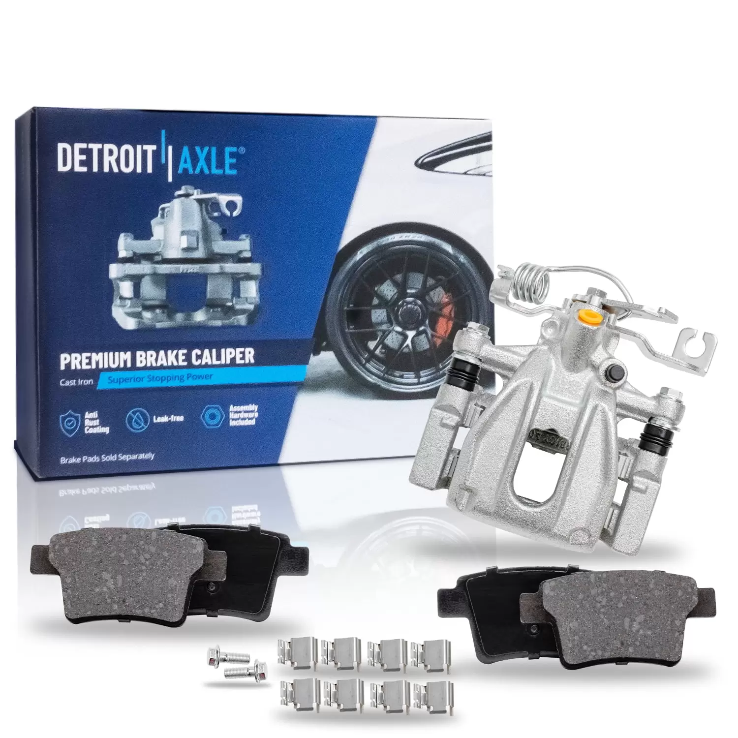 Detroit Axle - Rear Brake Pads Left Disc Caliper Replacement for Ford Five Hundred Taurus X Freestyle Mercury Montego Sable Fits select: 2008-2009 FORD TAURUS SEL. 2005-2007 FORD FIVE HUNDRED SEL