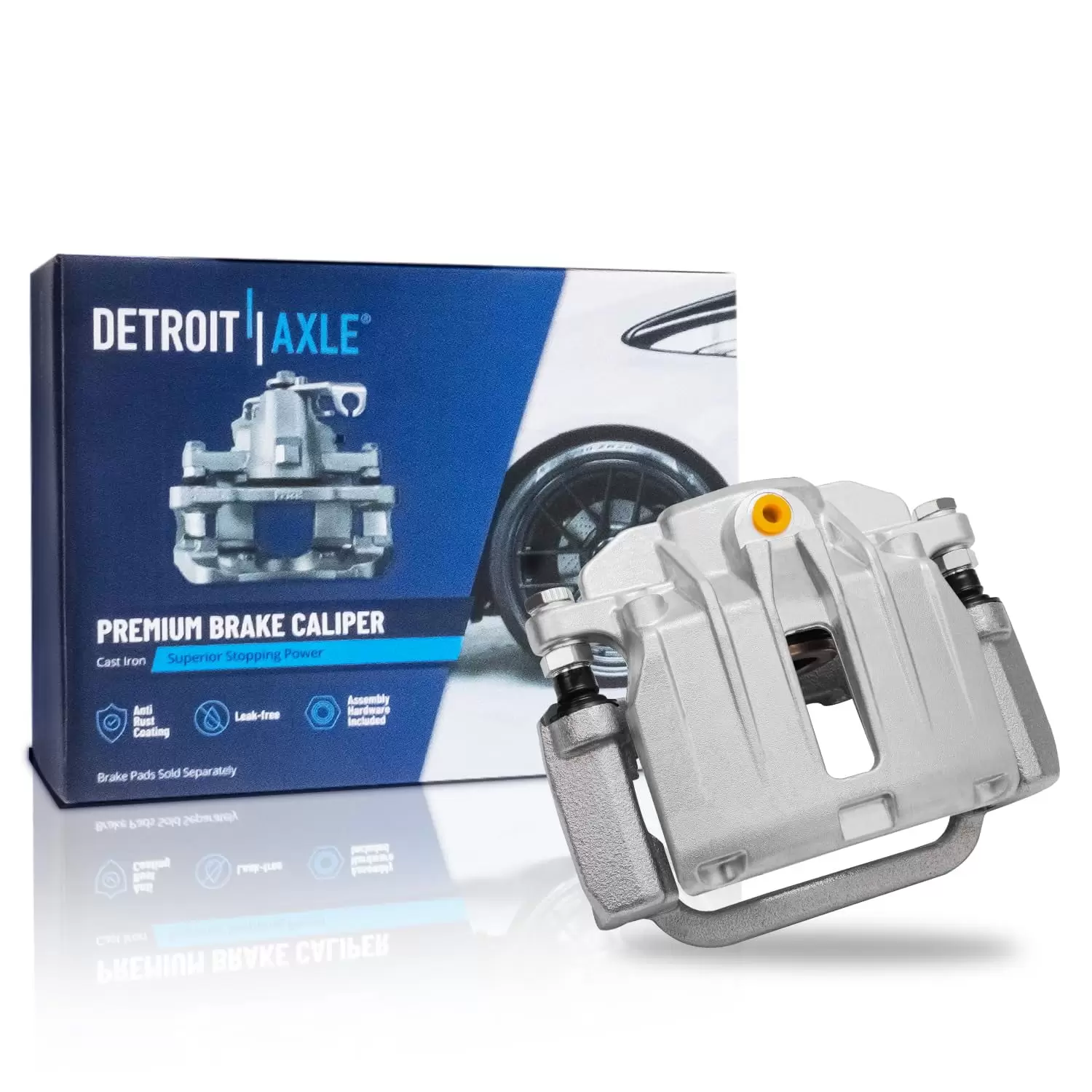 Detroit Axle - Rear Driver Side Brake Caliper w/Bracket Replacement for Chevy GMC Silverado Sierra 1500 Cadillac Deville DTS Fits select: 2003 CHEVROLET SILVERADO K1500