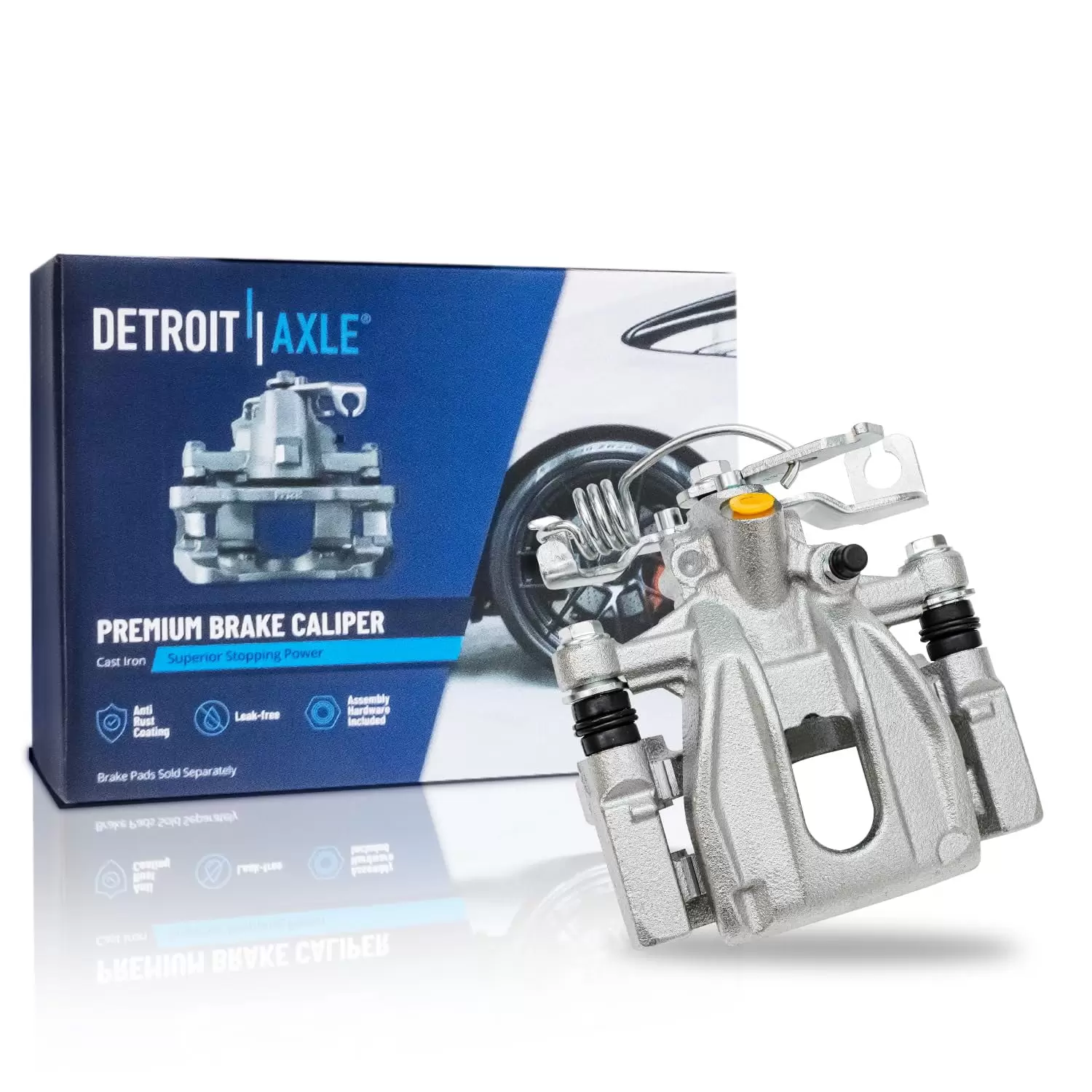 Detroit Axle - Rear Driver Side Brake Caliper w/Bracket Replacement for Ford Taurus X Freestyle Five Hundred Mercury Montego Sable Fits select: 2008-2009 FORD TAURUS SEL