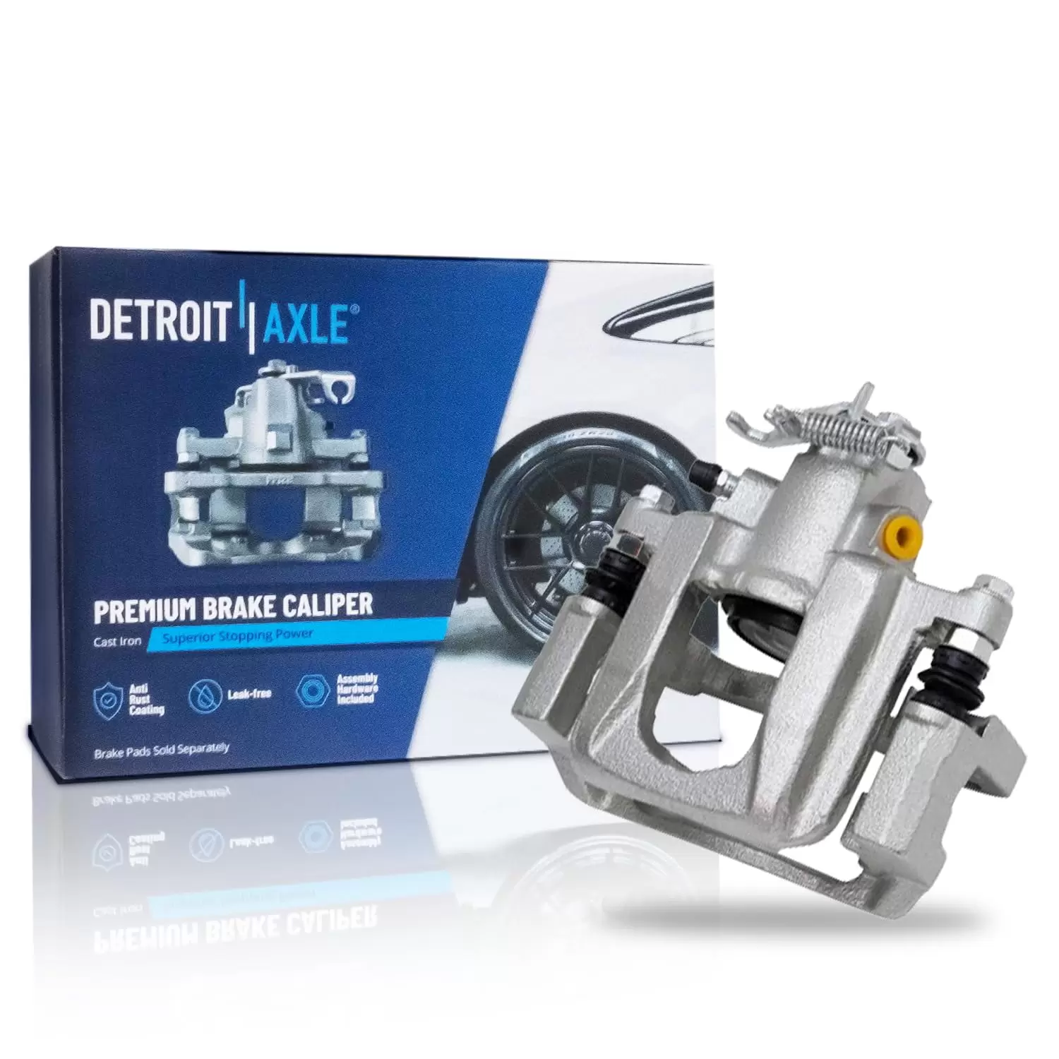 Detroit Axle - Rear Driver Side Brake Caliper with Bracket Replacement for 2008-2012 Town & Country Dodge Grand Caravan Ram C/V VW Routan