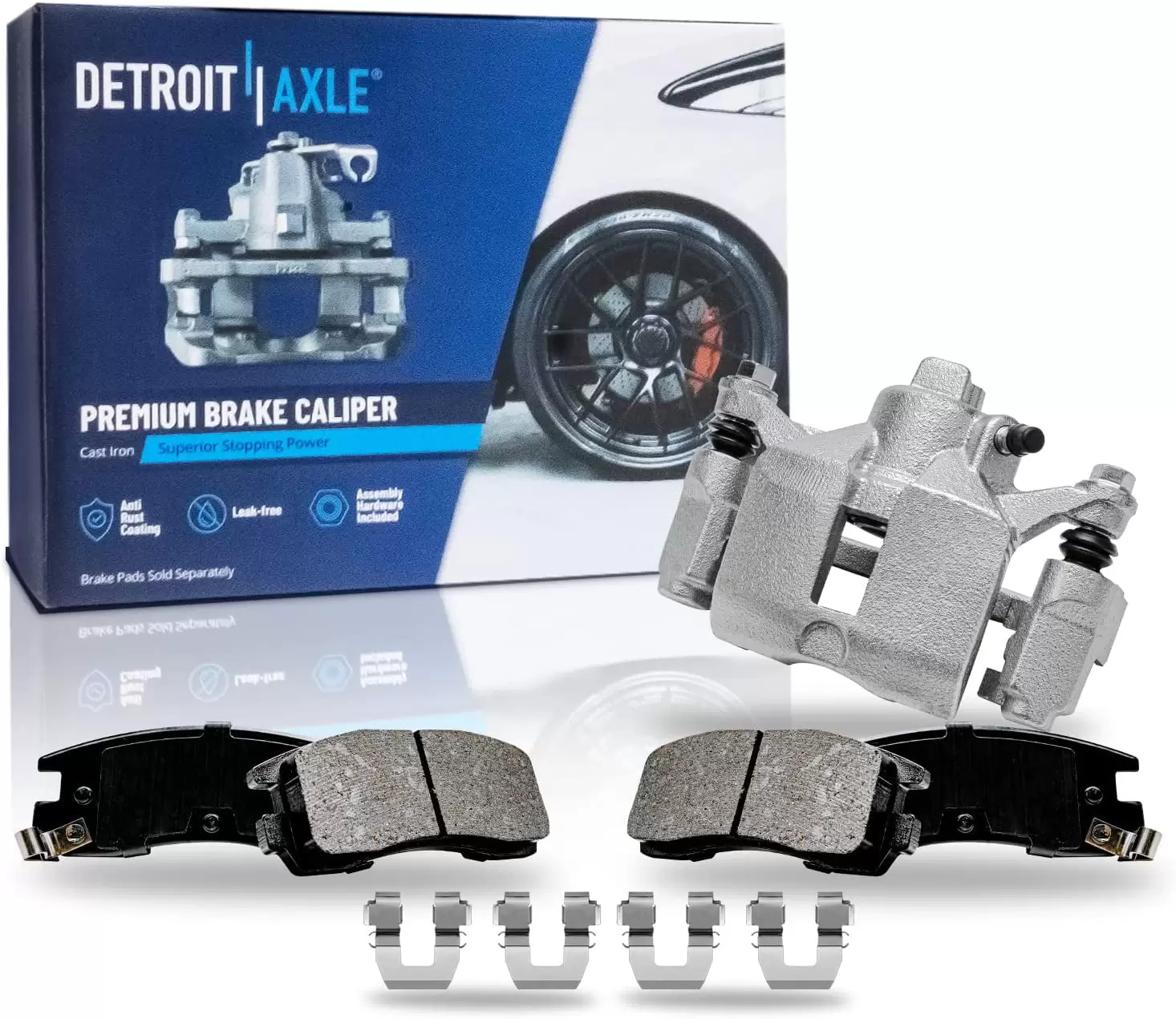 Detroit Axle - Rear Left Disc Brake Caliper Ceramic Brake Pads Replacement for Impala LaCrosse Regal Century Intrigue Grand Prix - 3pc Set Fits select: 2006-2008 CHEVROLET IMPALA LT