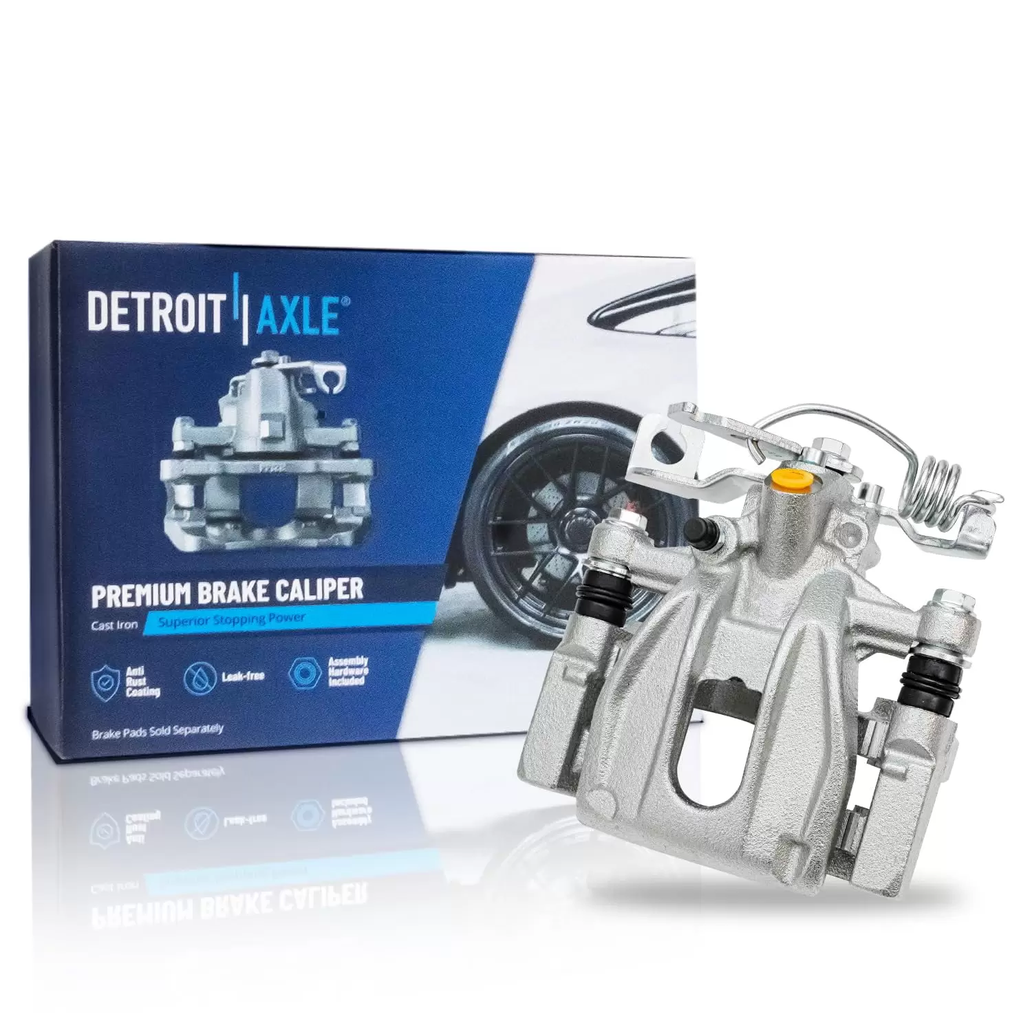 Detroit Axle - Rear Passenger Side Brake Caliper w/Bracket Replacement for Ford Taurus X Freestyle Five Hundred Mercury Montego Sable Fits select: 2008-2009 FORD TAURUS SEL