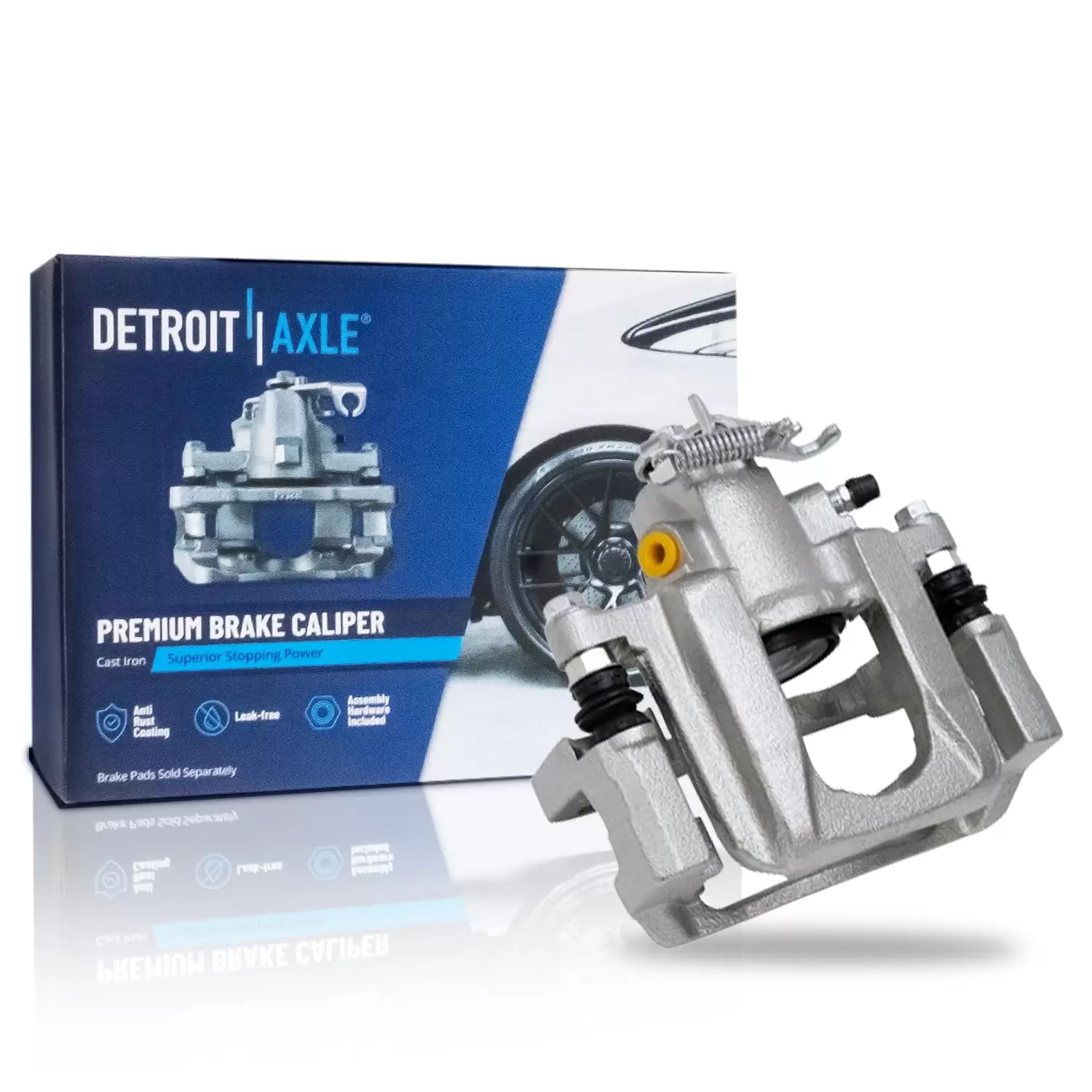 Detroit Axle - Rear Passenger Side Brake Caliper w/Bracket Replacement for 2008-2016 Chrysler Town & Country Dodge Grand Caravan Ram C/V VW Routan