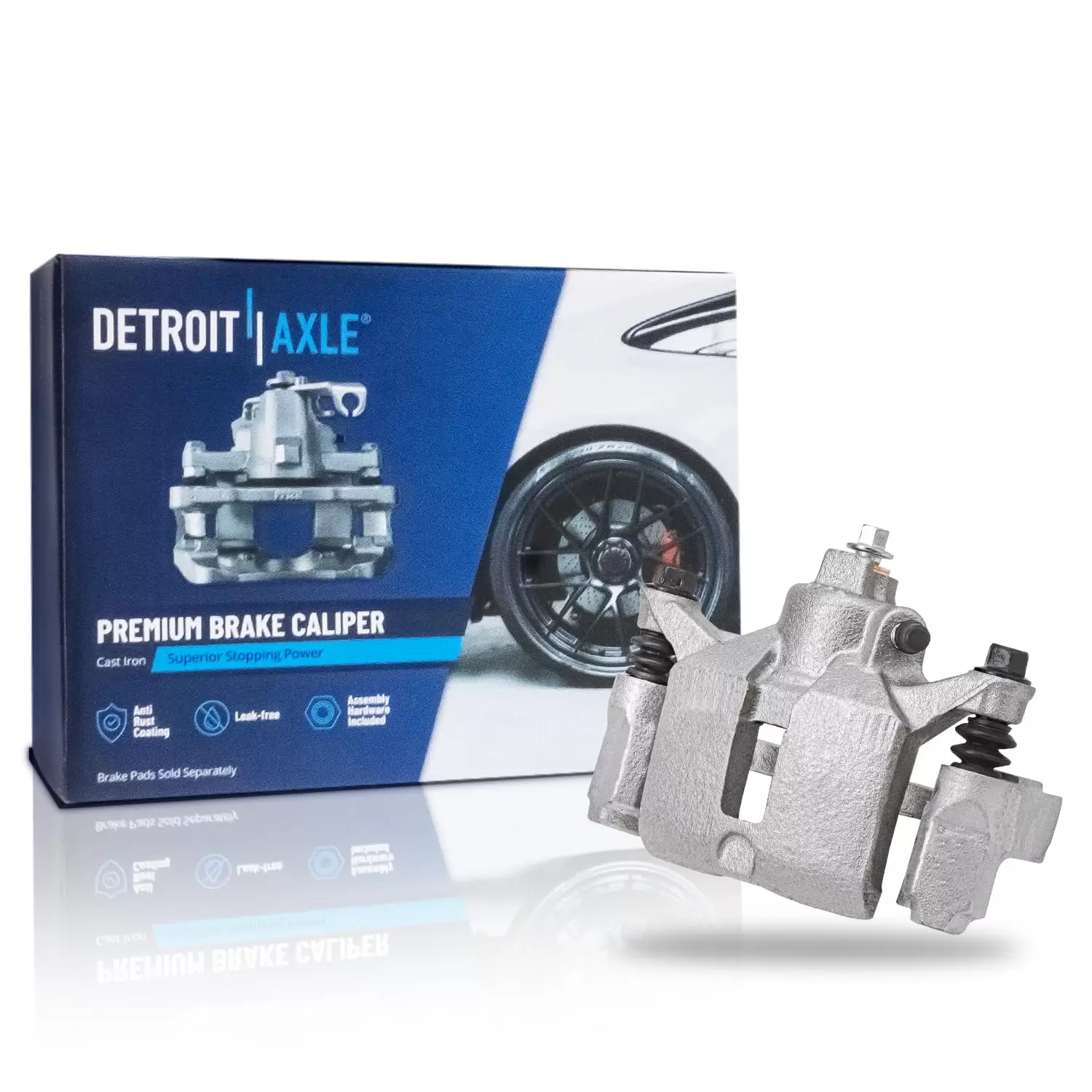 Detroit Axle - Rear Right Brake Caliper for Chevy Impala Pontiac Grand Prix Buick LaCrosse Regal Allure Century Passenger Side Brake Caliper w/Bracket Replacement