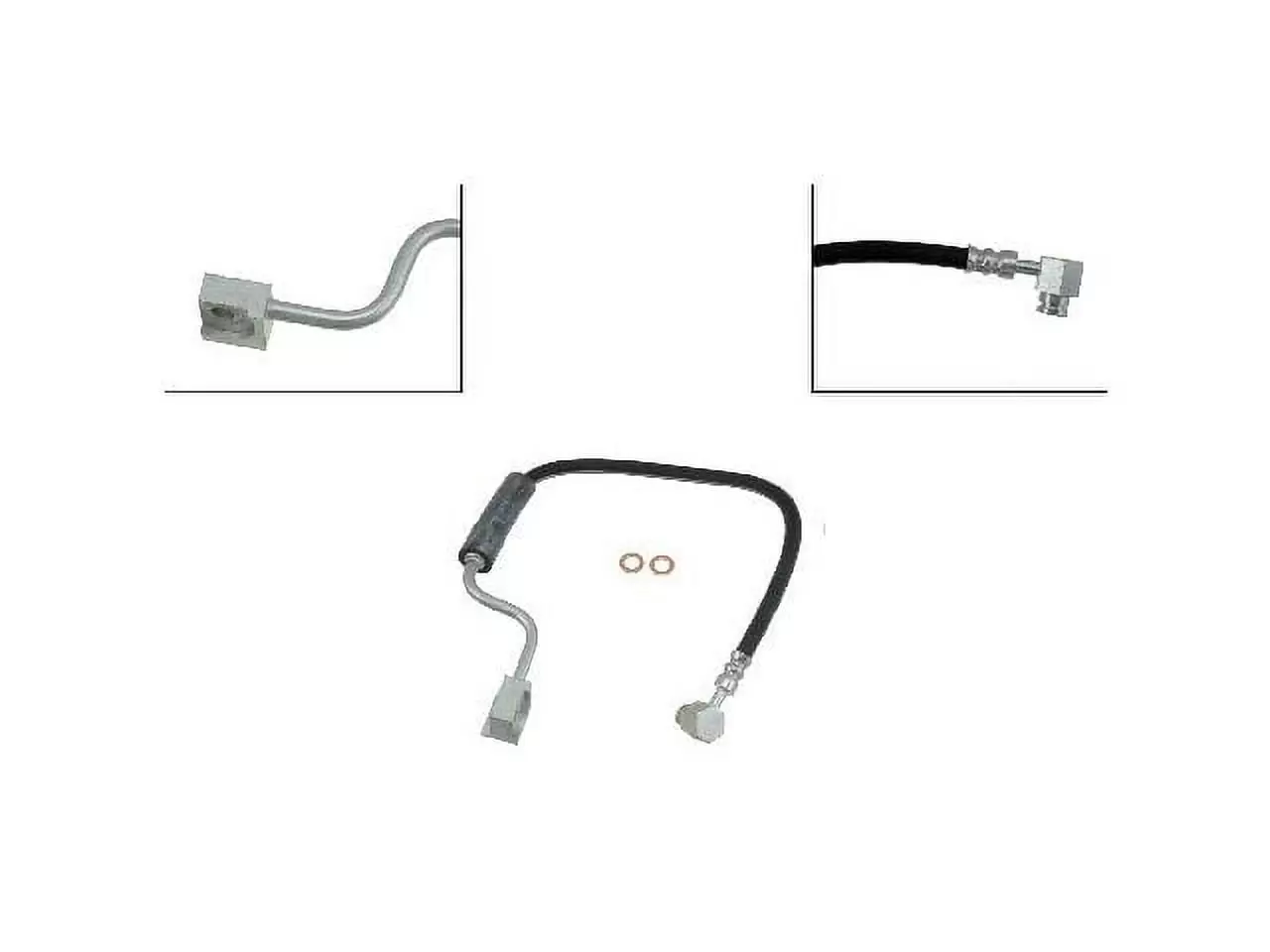 Front Left Brake Hose - Compatible with 1994 - 2002 Ford E-150 Econoline 1995 1996 1997 1998 1999 2000 2001