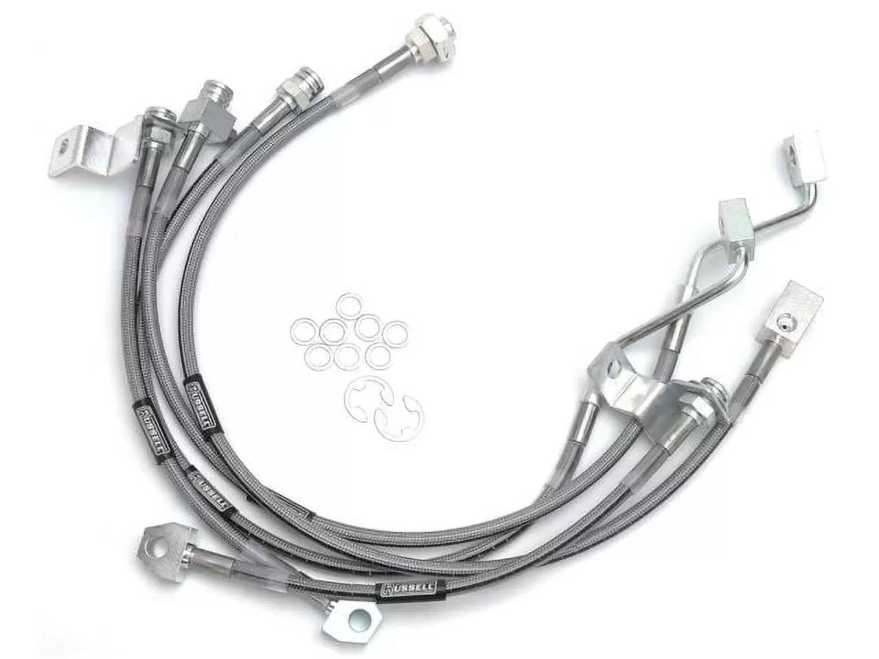 Front and Rear Brake Hydraulic Hose Kit - Compatible with 1999 - 2004 Ford F-250 Super Duty 4WD 2000 2001 2002 2003