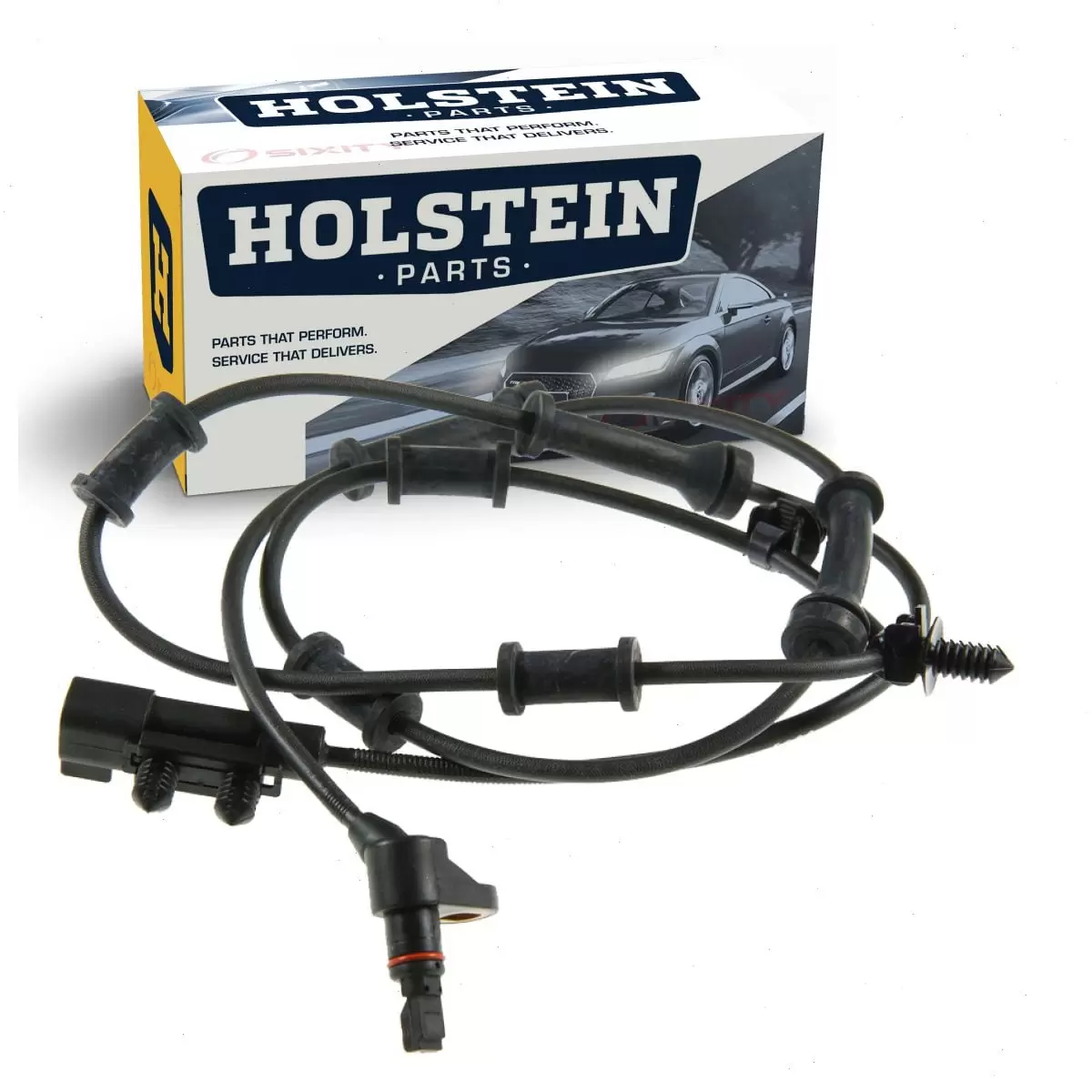 Holstein Front Left ABS Wheel Speed Sensor compatible with Jeep Wrangler 2007-2016