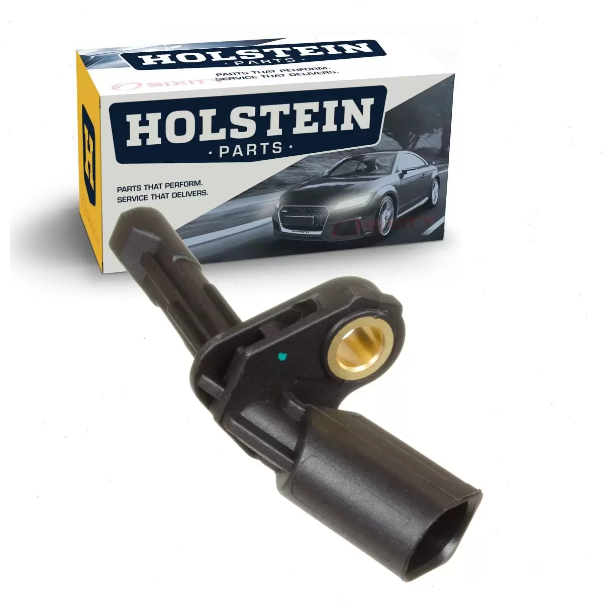 Holstein Rear Left ABS Wheel Speed Sensor compatible with Volkswagen Passat 2006-2016