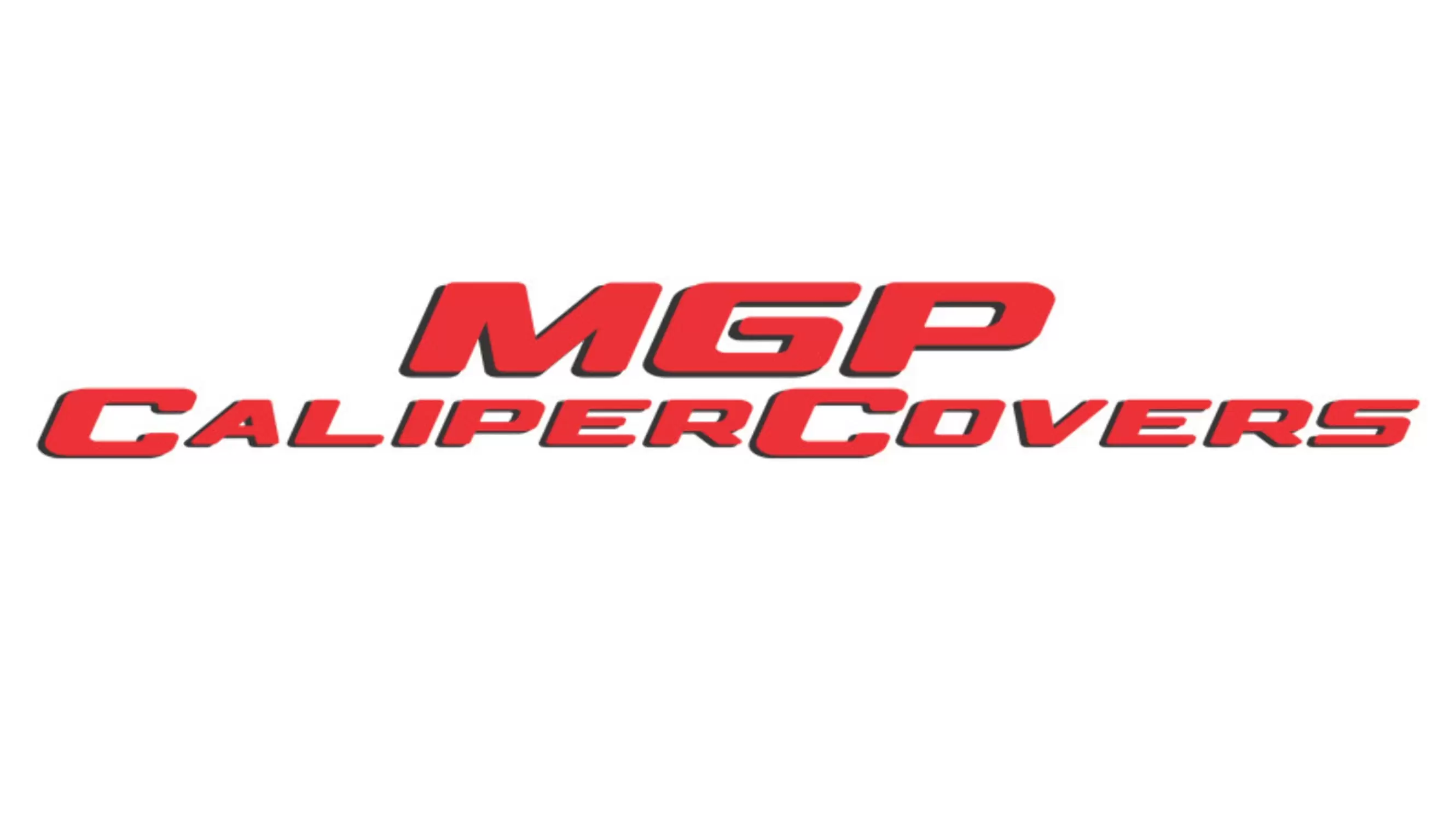 MGP 21-23 Cadillac Escalade 4 Caliper Covers Engraved F R Cadillac(Cursive) Red Finish Silver Char - 35029SCADRD