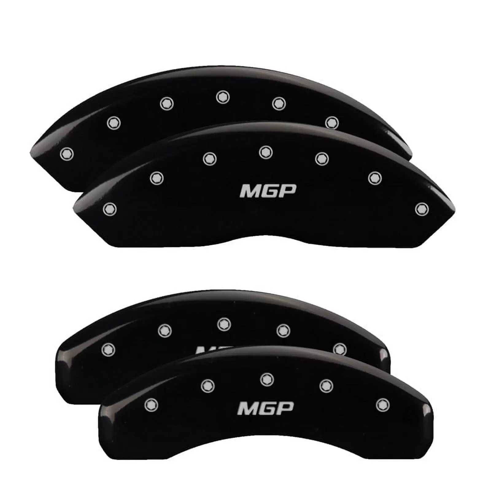 MGP 4 Caliper Covers Engraved Front & Rear Escalade Black finish silver ch Fits select: 2007-2008 CADILLAC ESCALADE LUXURY. 2017 CADILLAC ESCALADE PREMIUM LUXURY