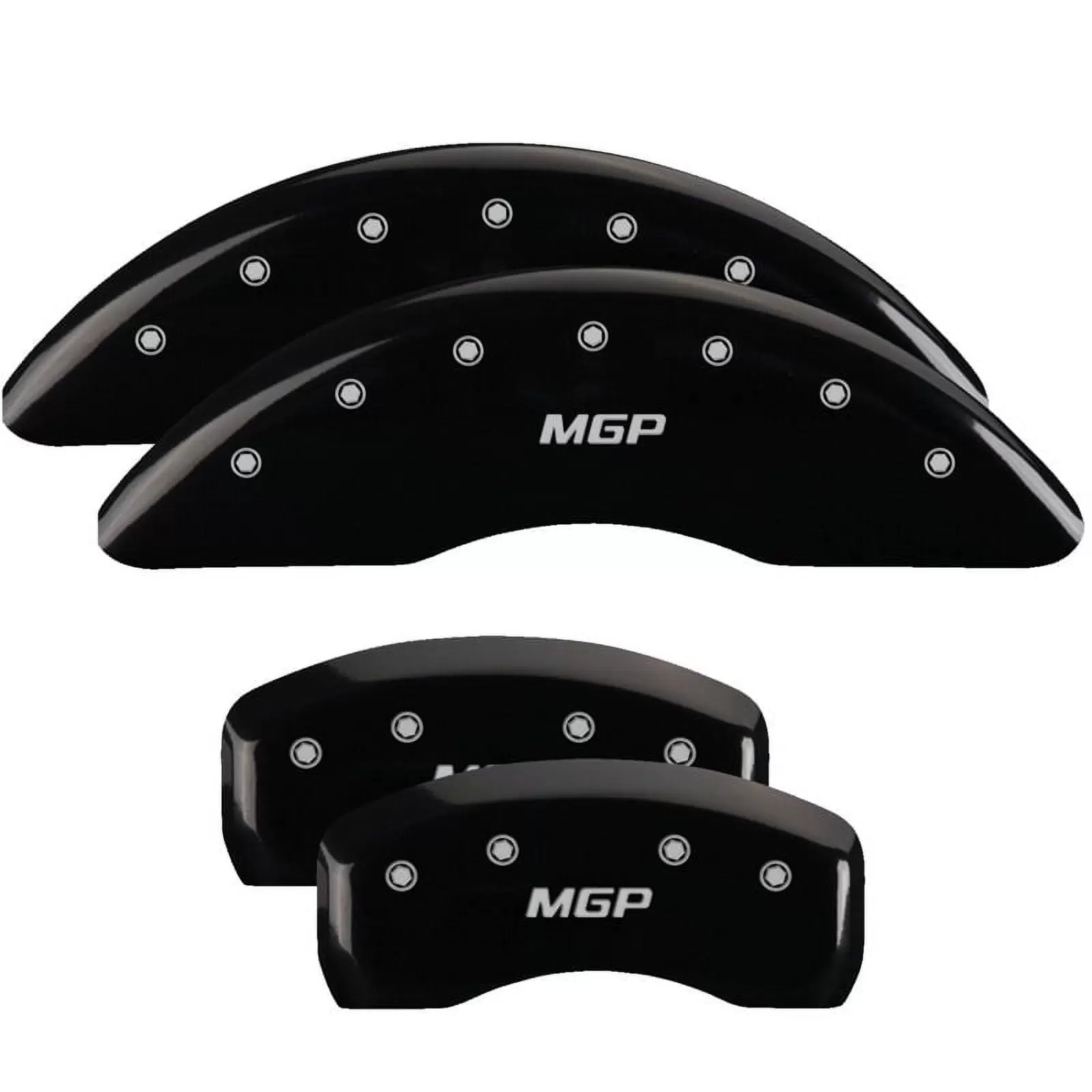 MGP 4 Caliper Covers Engraved Front & Rear MGP Black finish silver ch Fits select: 2006 BMW M ROADSTER. 2007 BMW Z4 COUPE