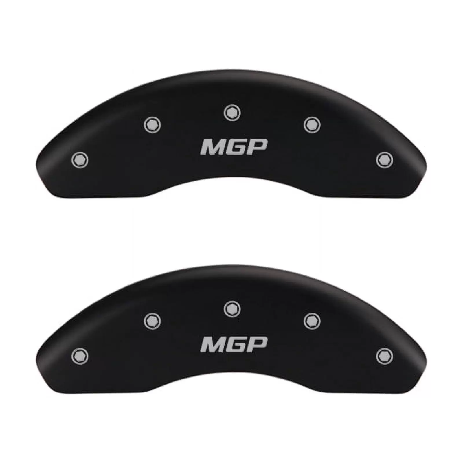 MGP 4 Caliper Covers Engraved Front & Rear MGP Matte Black finish silver ch